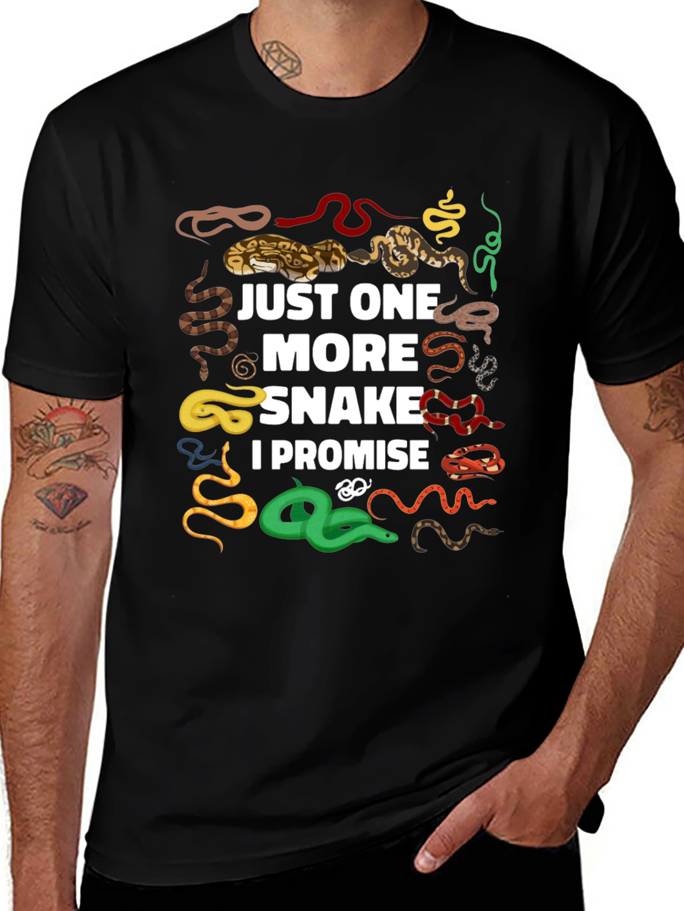 Variant 30 of Just One More Snake Graphic T-Shirt