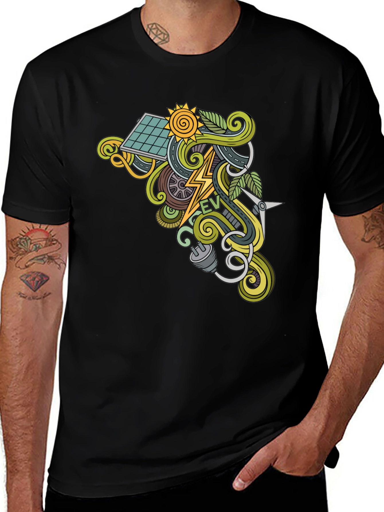 Electric Vehicle EV Graphic T-Shirt