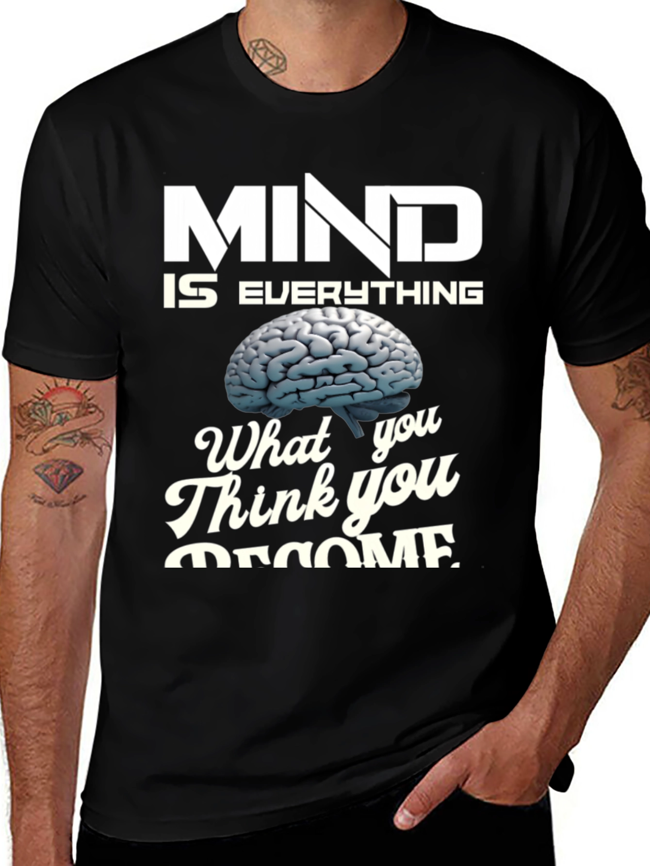 Variant 20 of Mind is Everything T-Shirt - Think & Become Graphic Tee