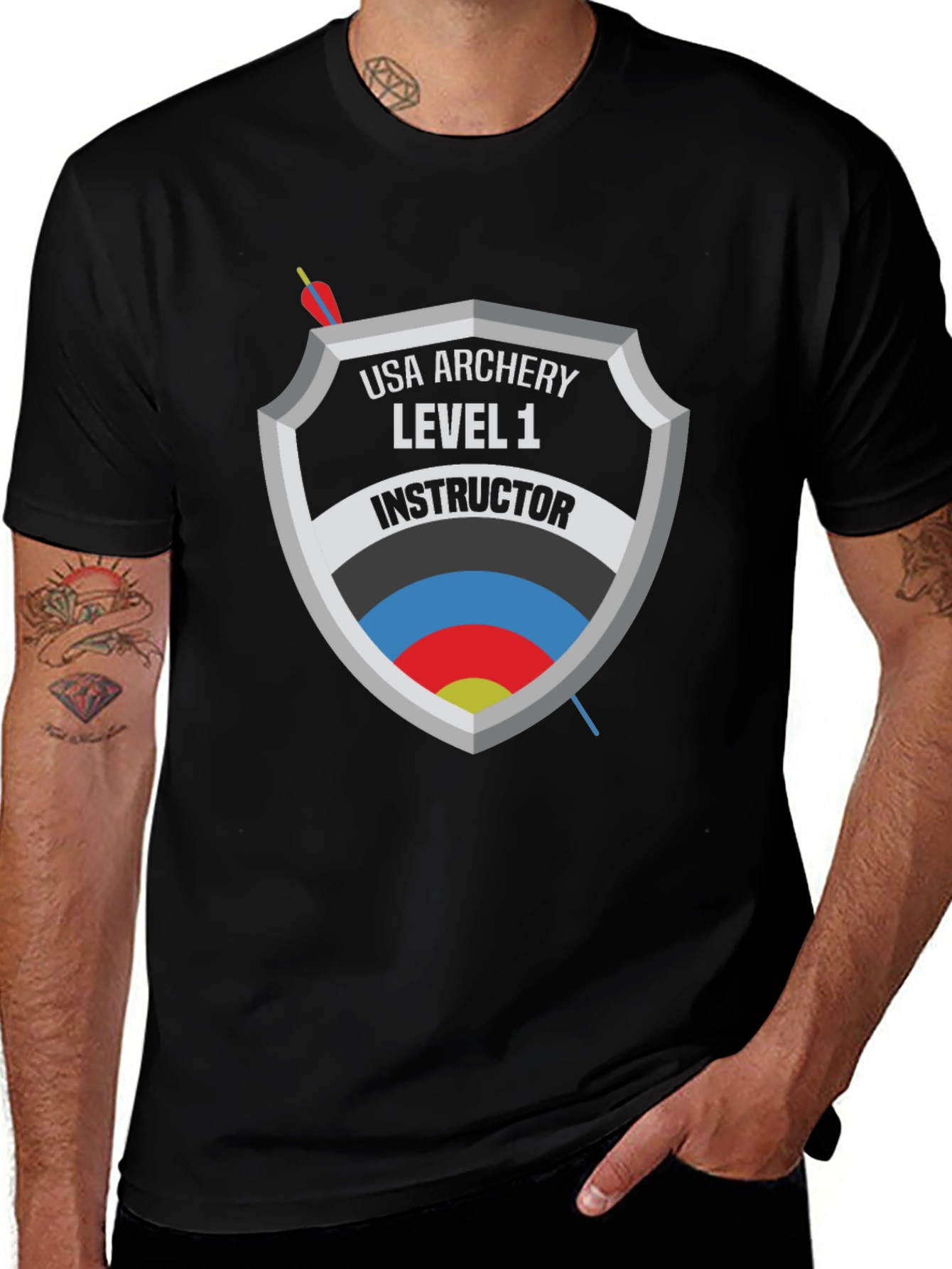 USA Archery Level 1 Instructor T-Shirt - Black