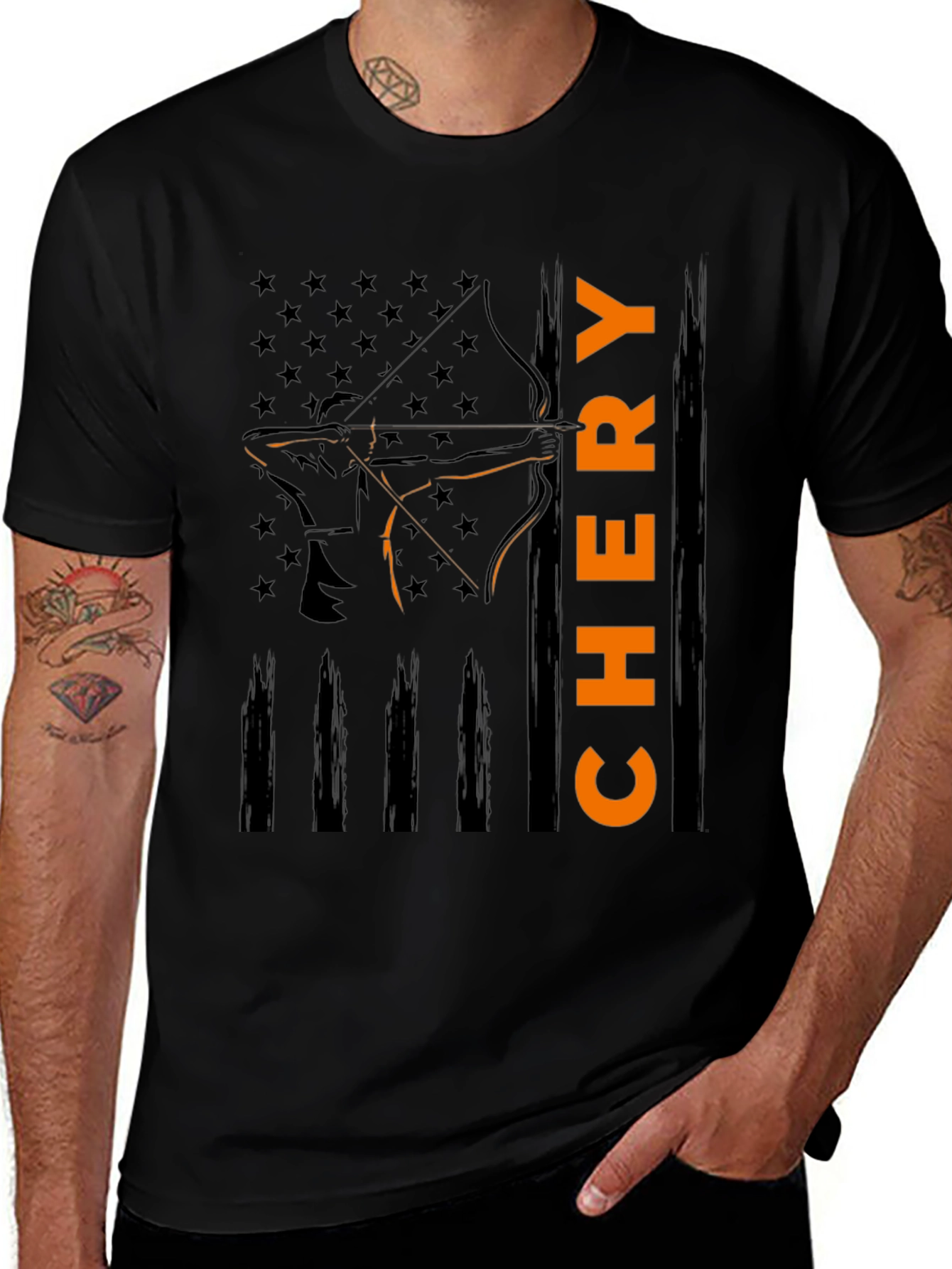 Variant 7 of Archery USA Flag Graphic T-Shirt