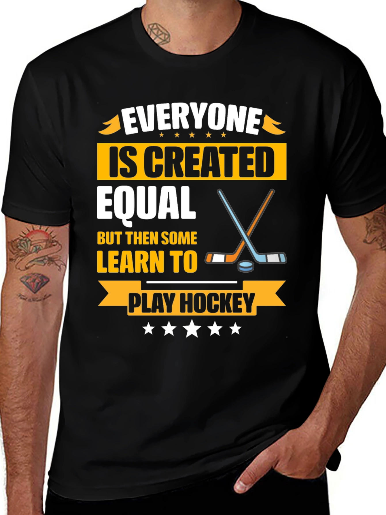 Variant 9 of Everyone Is Created Equal Hockey T-Shirt