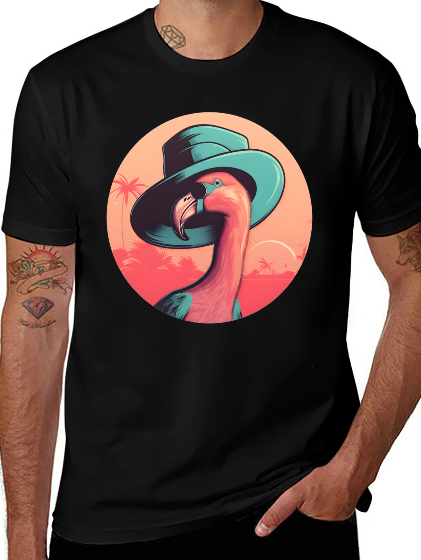 Variant 13 of Flamingo Graphic Tee - Tropical Style
