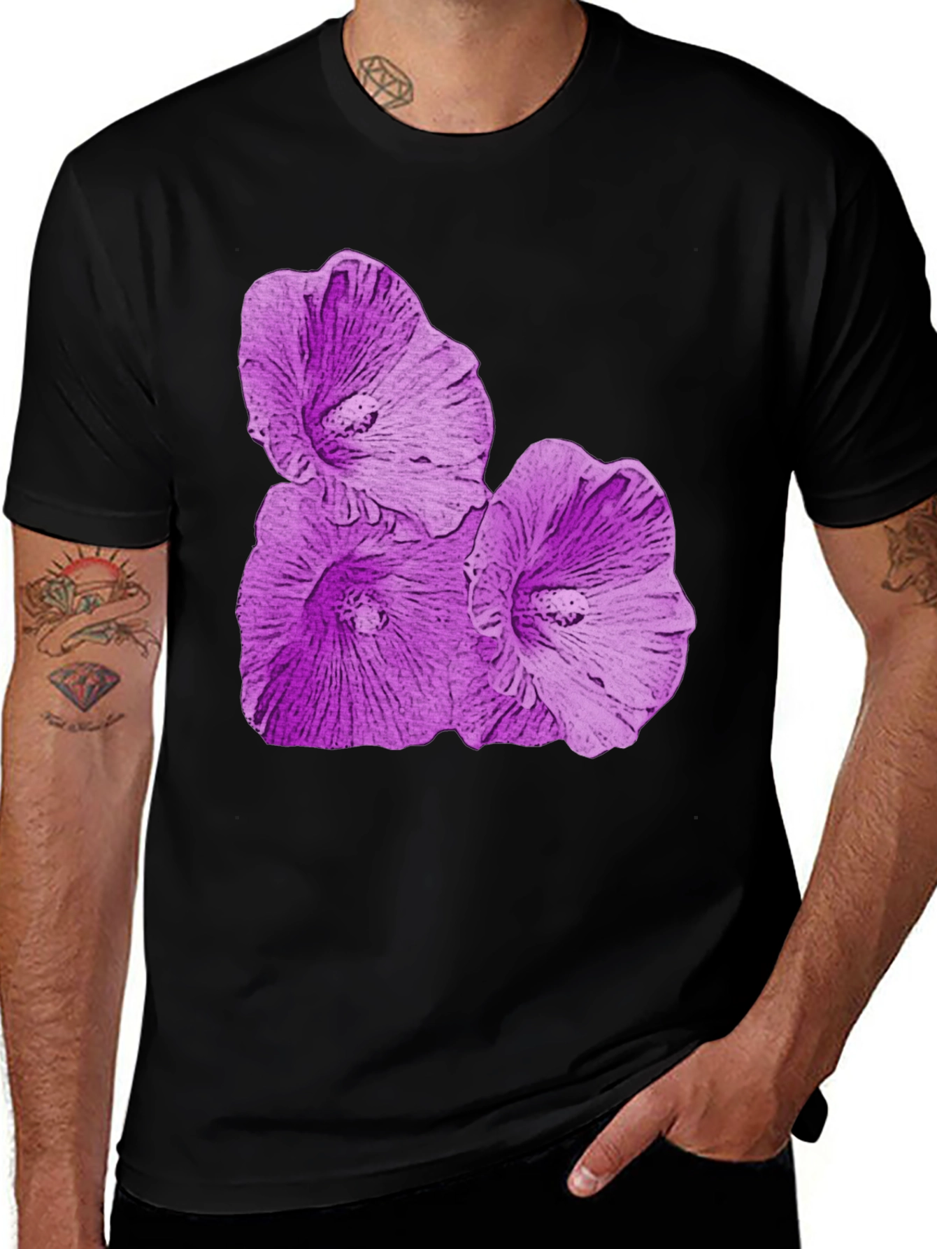 Variant 23 of Floral Graphic Tee - Casual Comfort