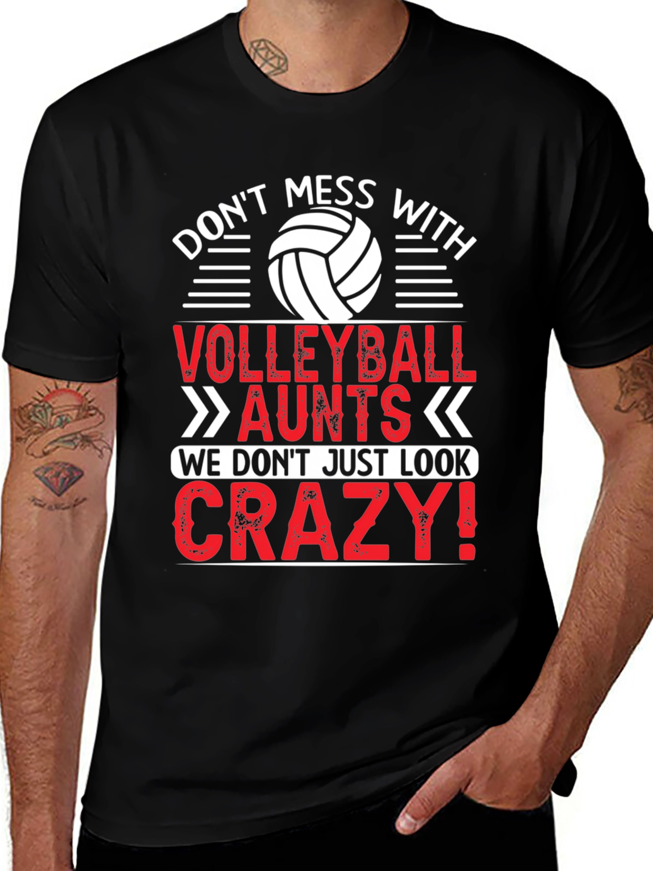 Variant 20 of Volleyball Aunt Crazy T-Shirt