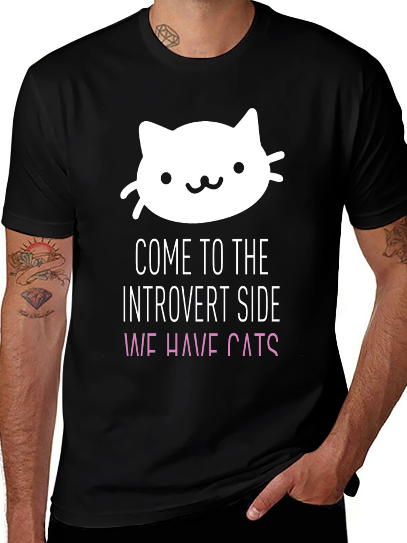 Variant 8 of Introvert Cat Graphic Tee
