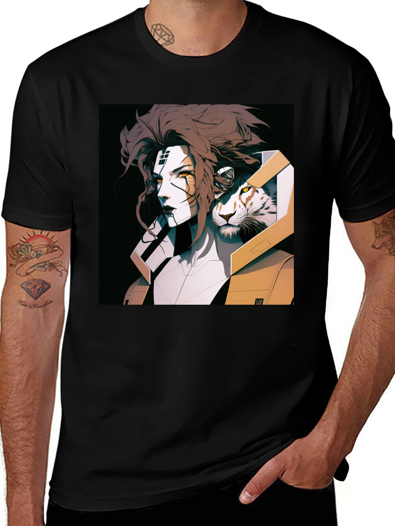 Variant 20 of Cyberpunk Warrior Graphic Tee