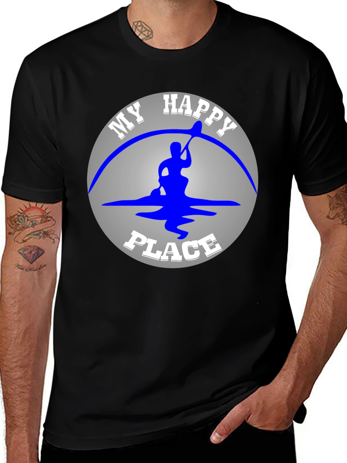 Variant 10 of My Happy Place Kayak Graphic T-Shirt