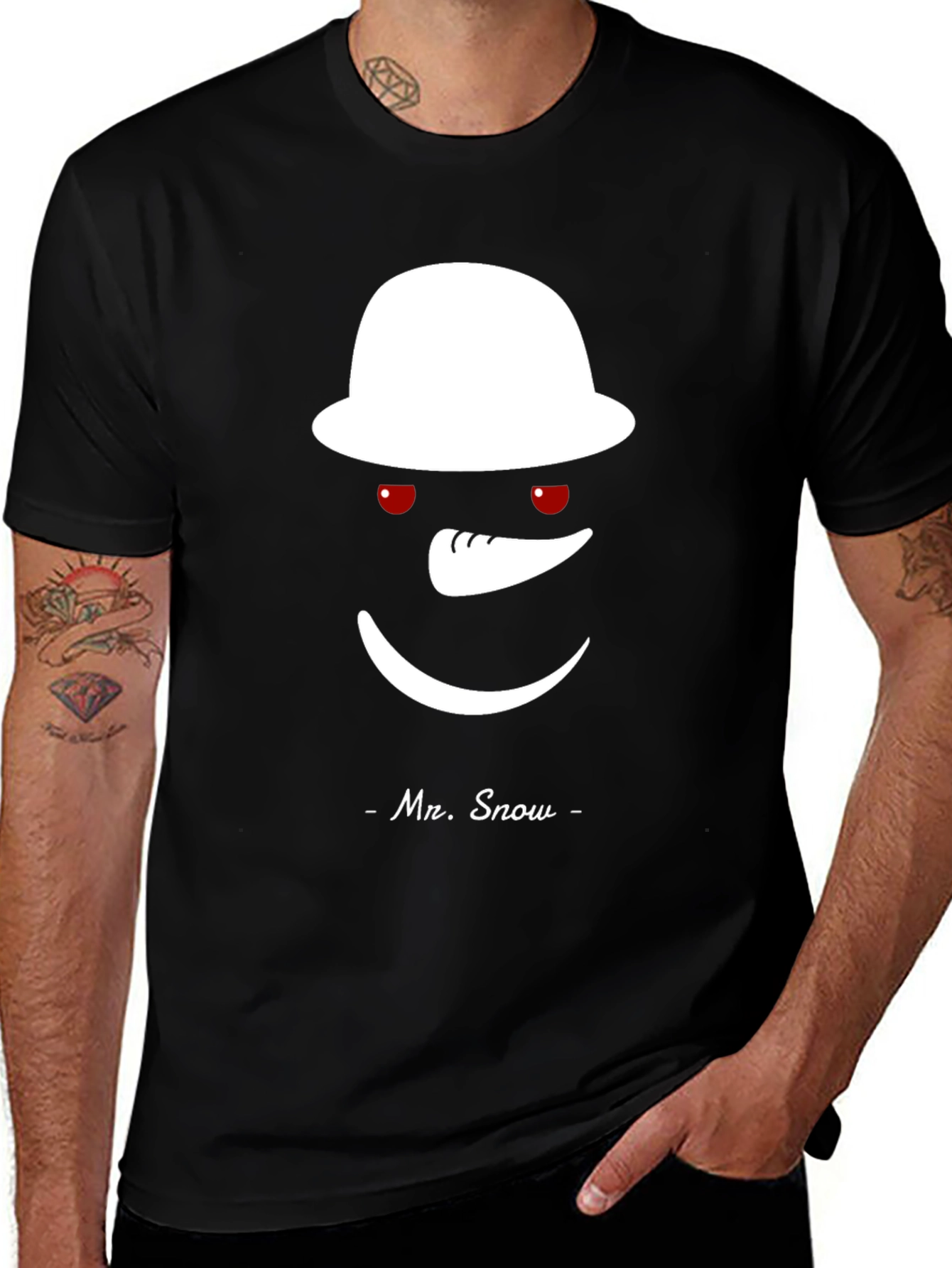Variant 19 of Mr. Snow Graphic T-Shirt - Black