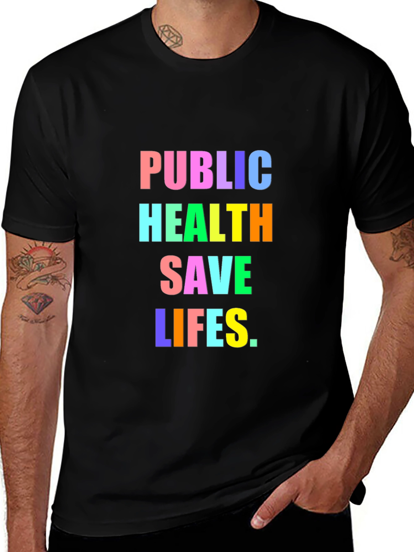 Variant 5 of Public Health Saves Lives Graphic Tee