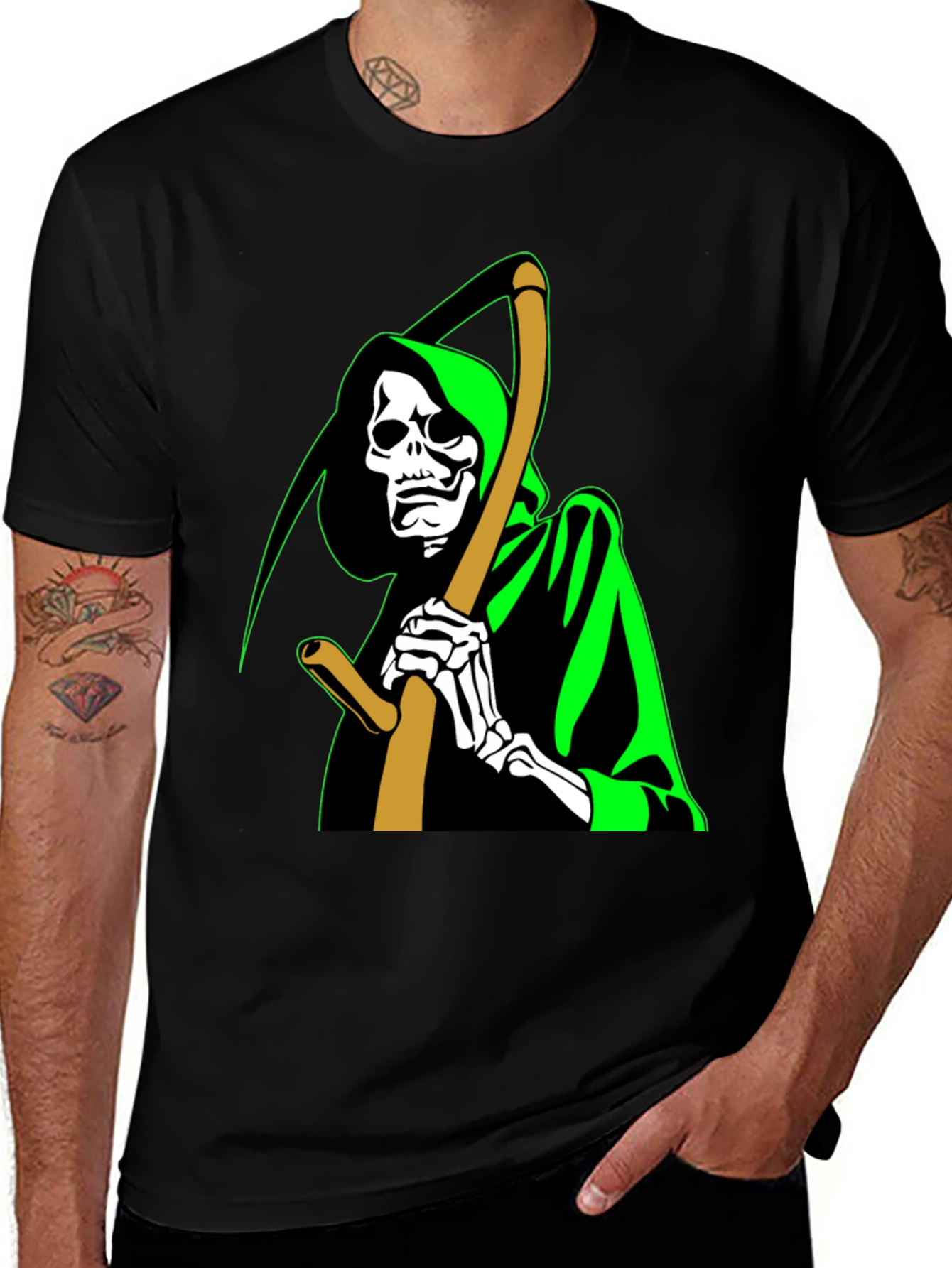 Grim Reaper Graphic T-Shirt - Black
