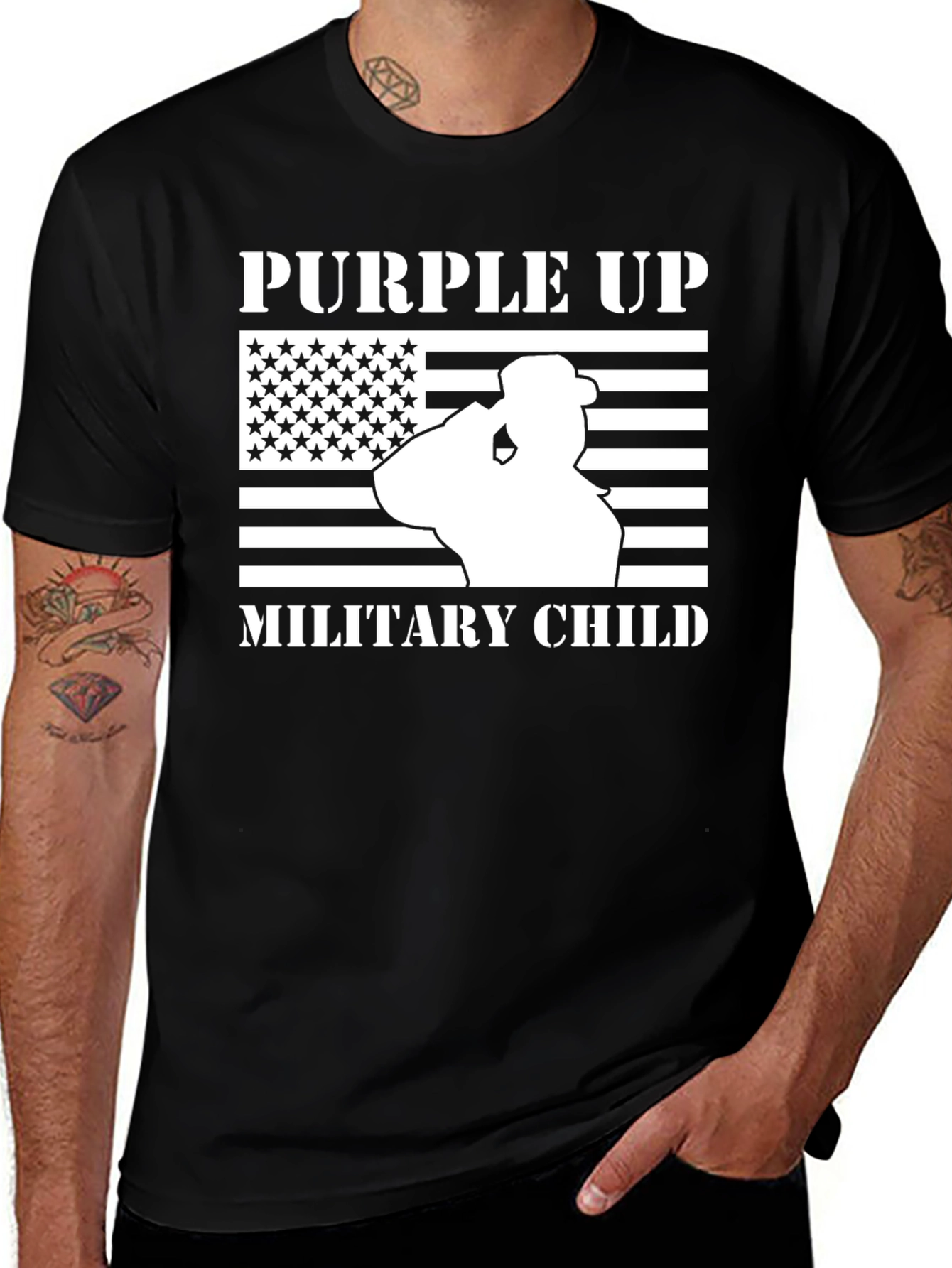 Variant 2 of Purple Up Military Child T-Shirt