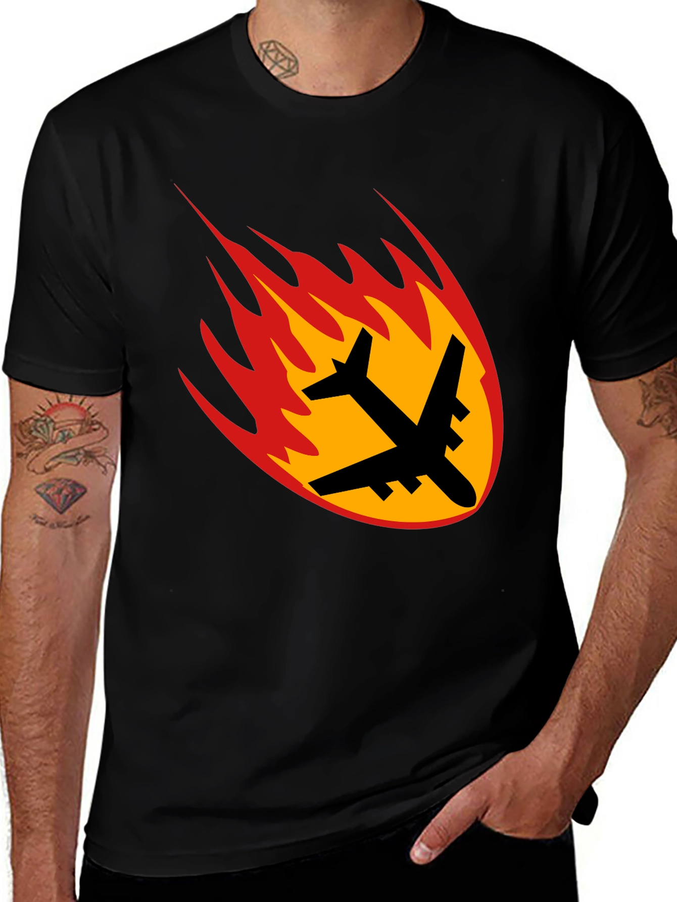 Variant 27 of Falling Plane T-Shirt - Graphic Tee