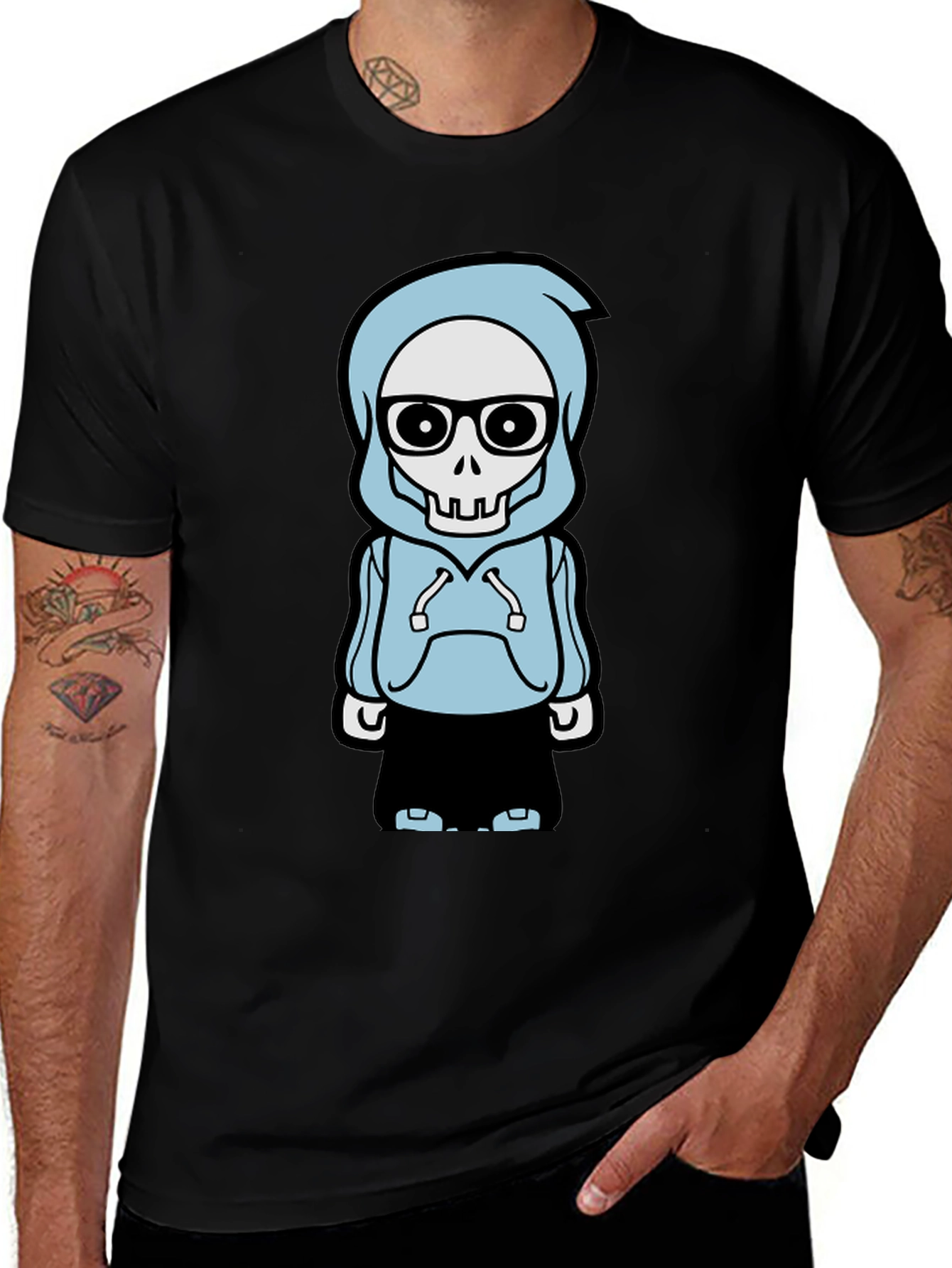 Variant 5 of Cool Grim Reaper Cartoon Graphic T-Shirt