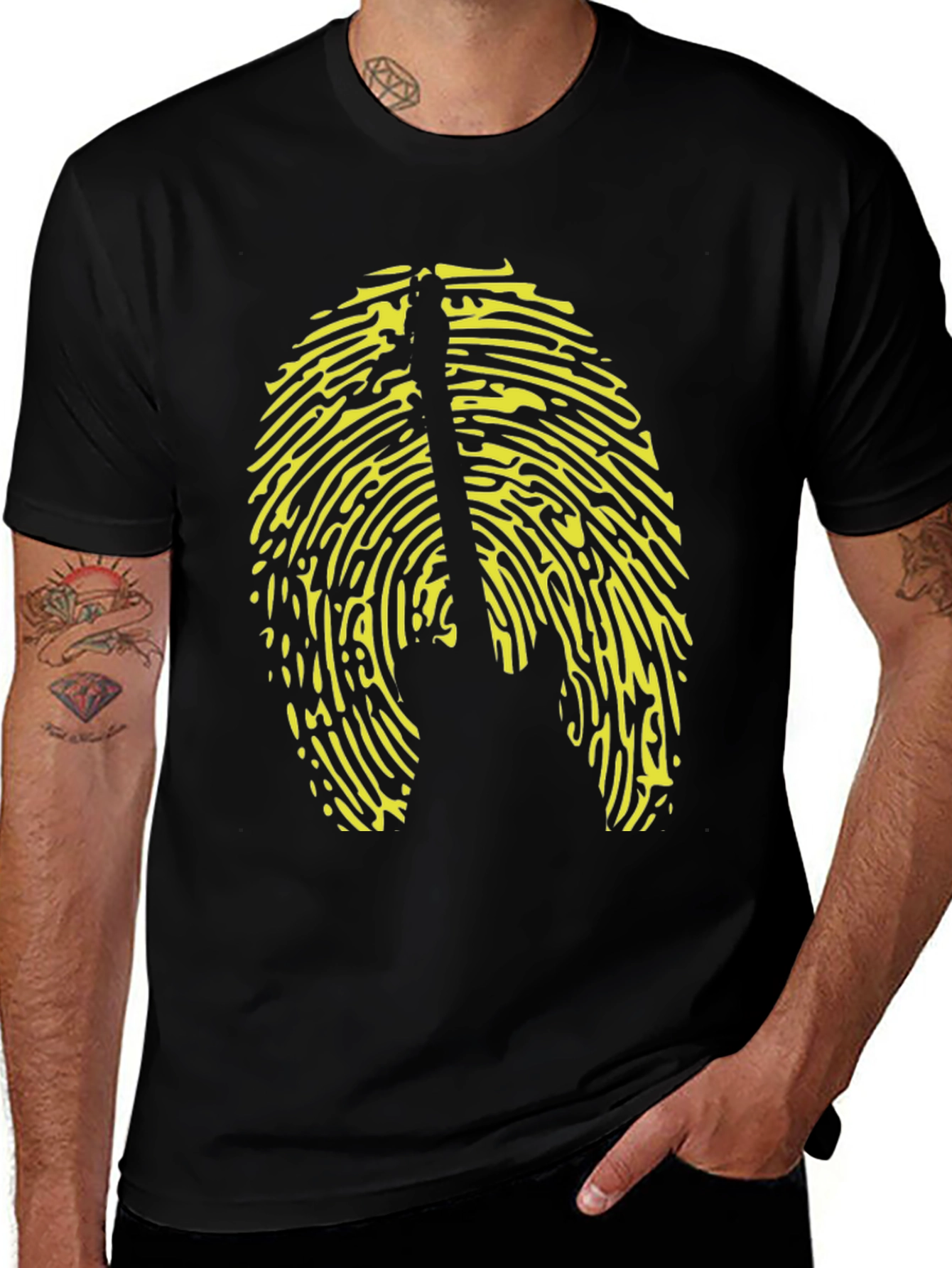 Variant 13 of Guitar Fingerprint Graphic Tee