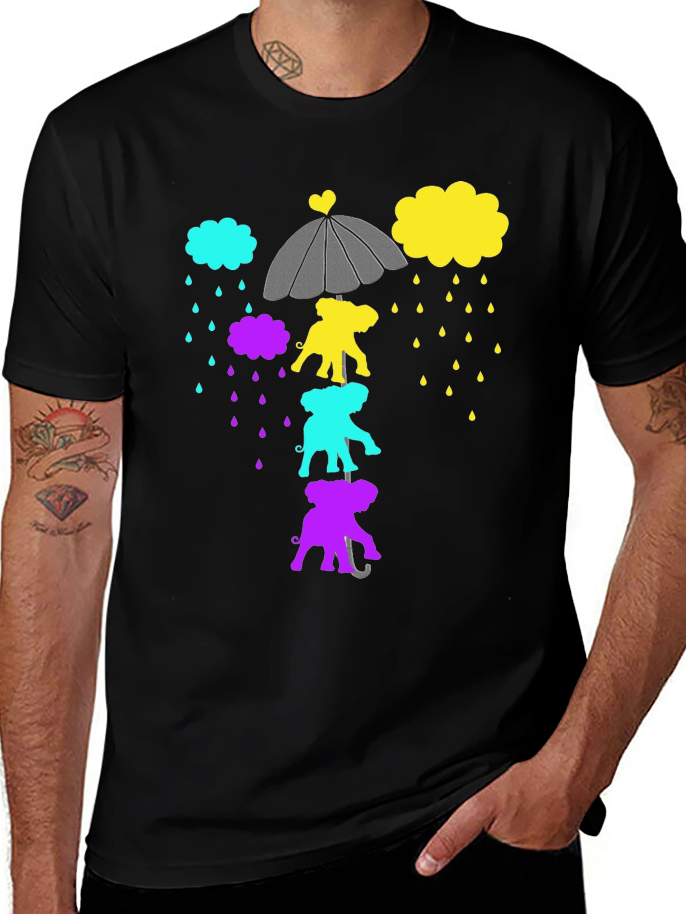 Variant 29 of Elephant Rain Black Graphic Tee