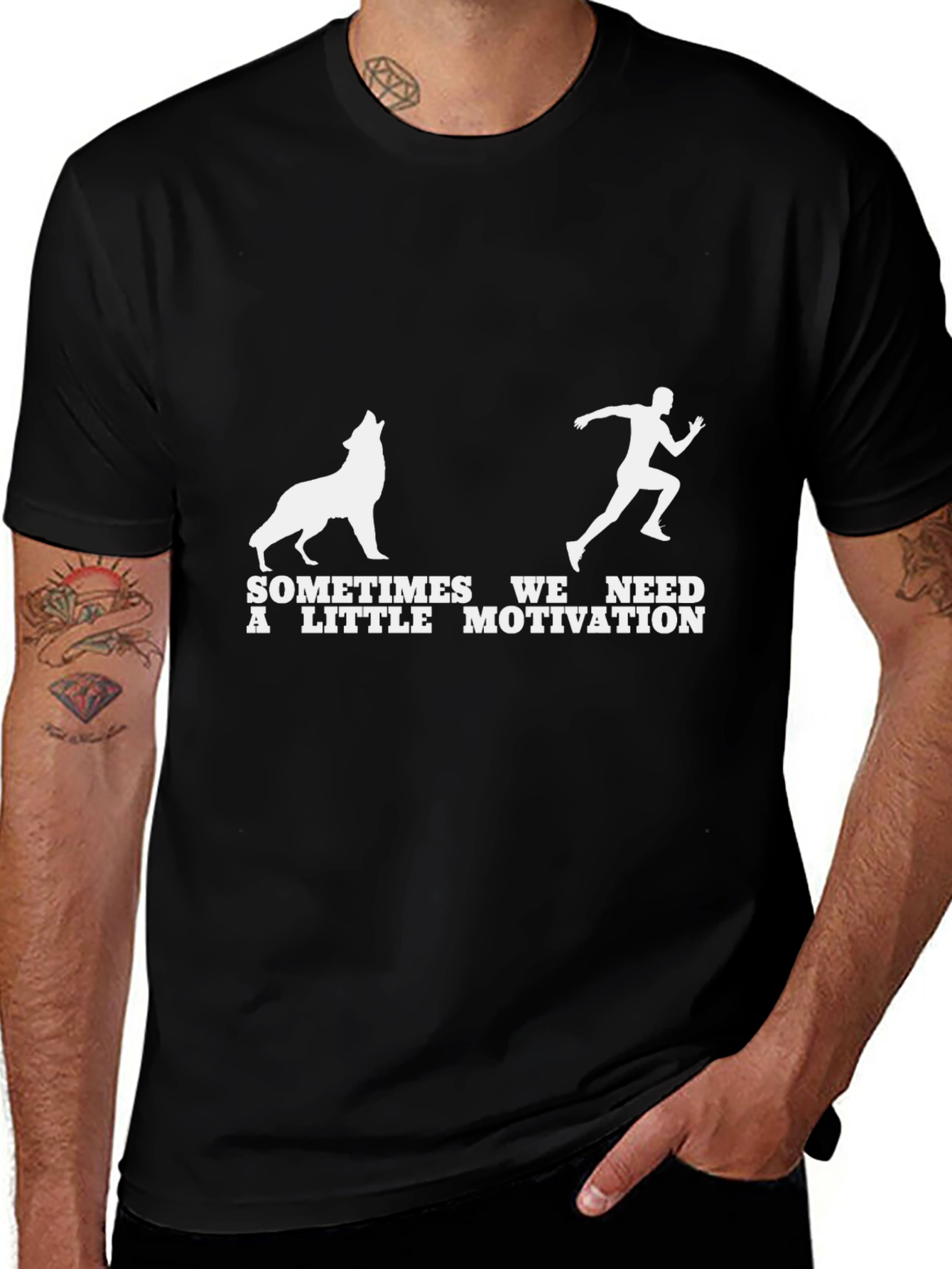Variant 23 of Motivation Wolf Run Graphic T-Shirt