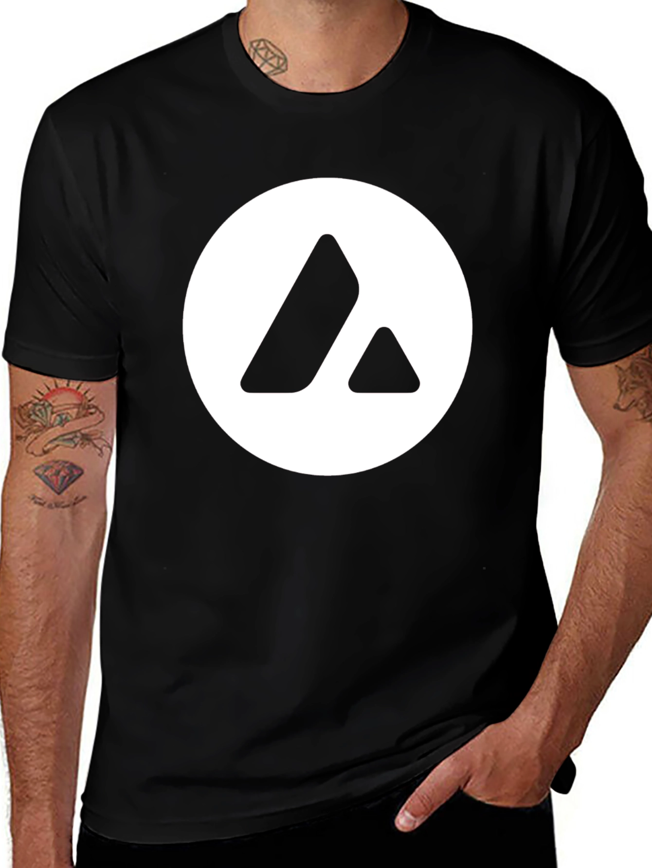 Avalanche Crypto T-Shirt - Black Casual Tee