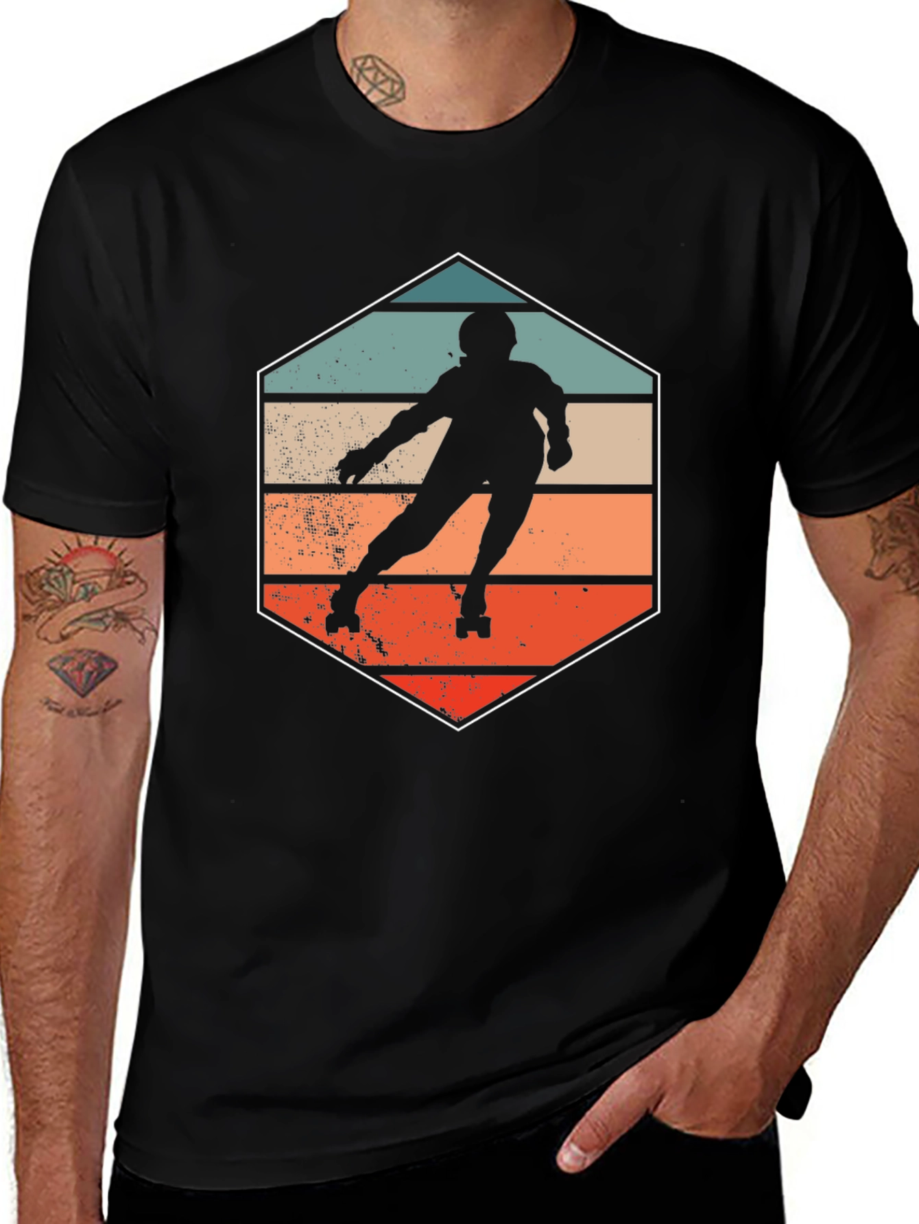 Variant 20 of Retro Roller Skater Graphic Tee - Cool Vintage Style
