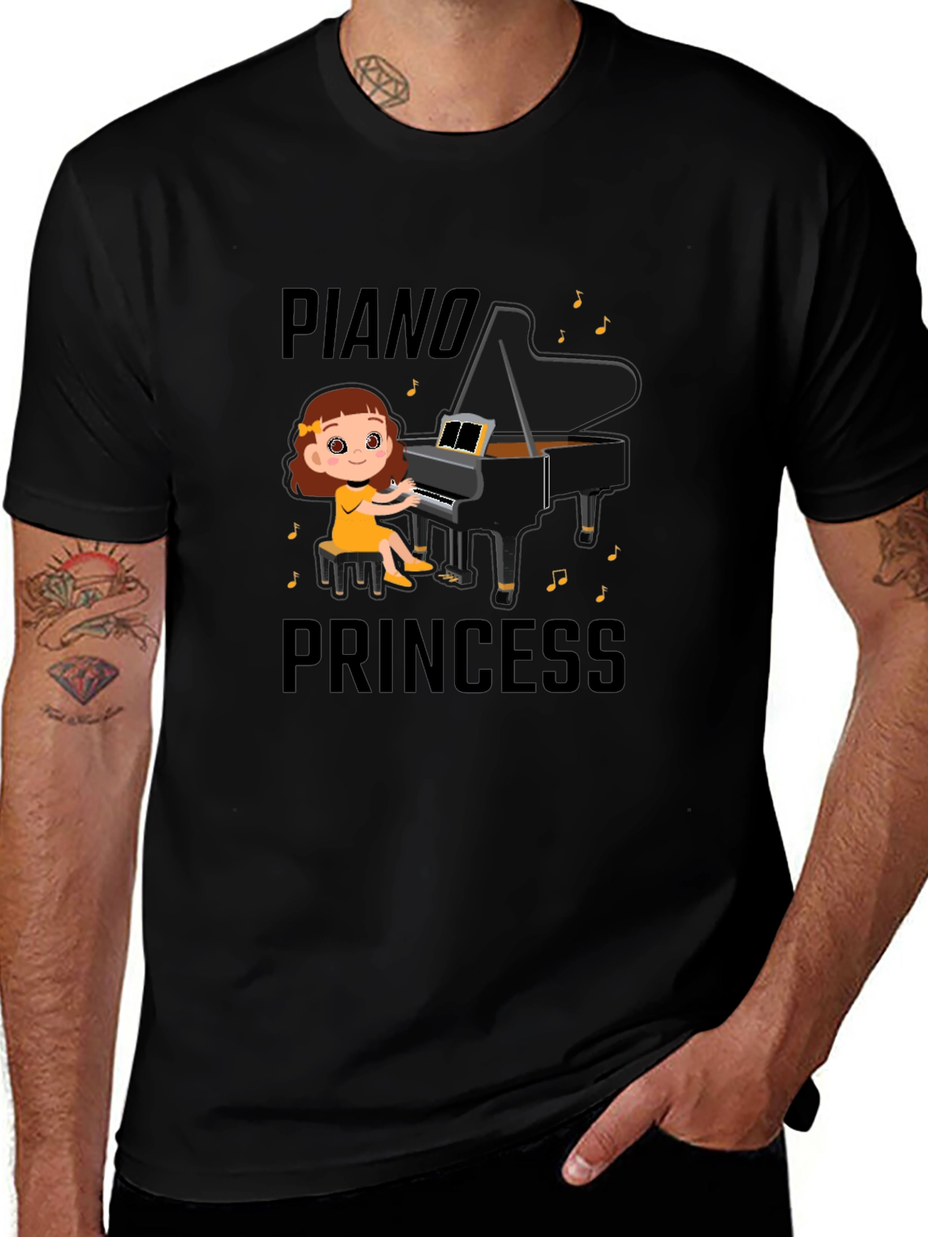 Piano Princess T-Shirt - Cute Musical Design