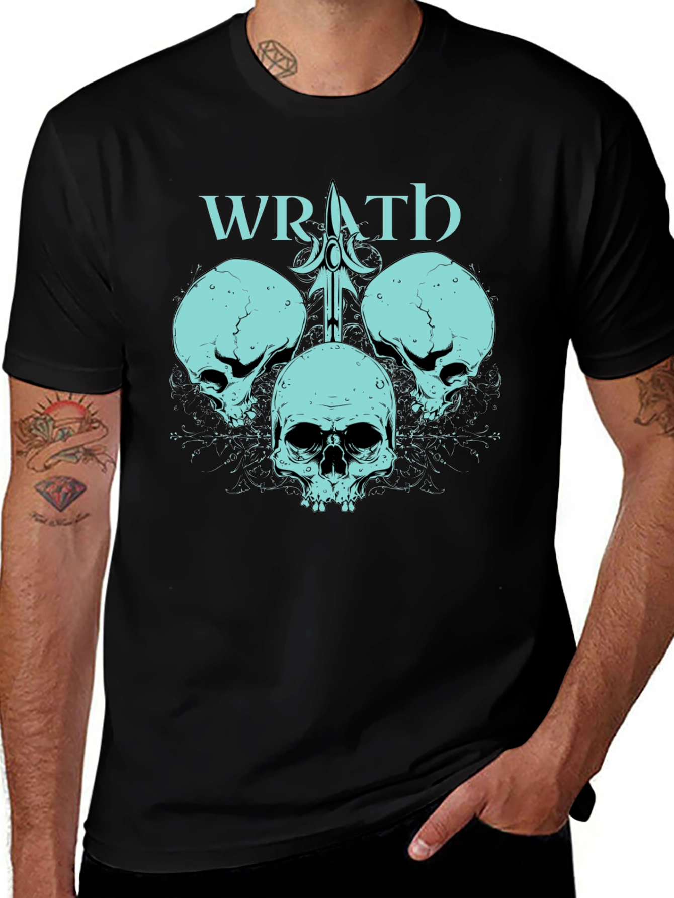 Variant 22 of Wrath Skulls Graphic T-Shirt