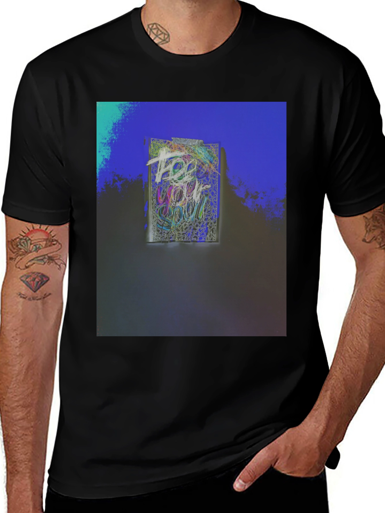 Variant 28 of Abstract Graphic Tee - Artistic Soul Design