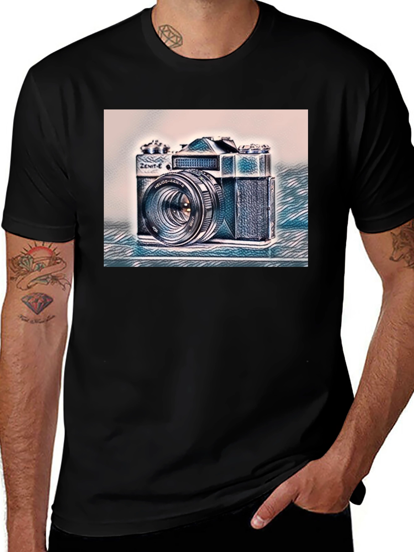 Retro Camera Graphic T-Shirt - Classic Design
