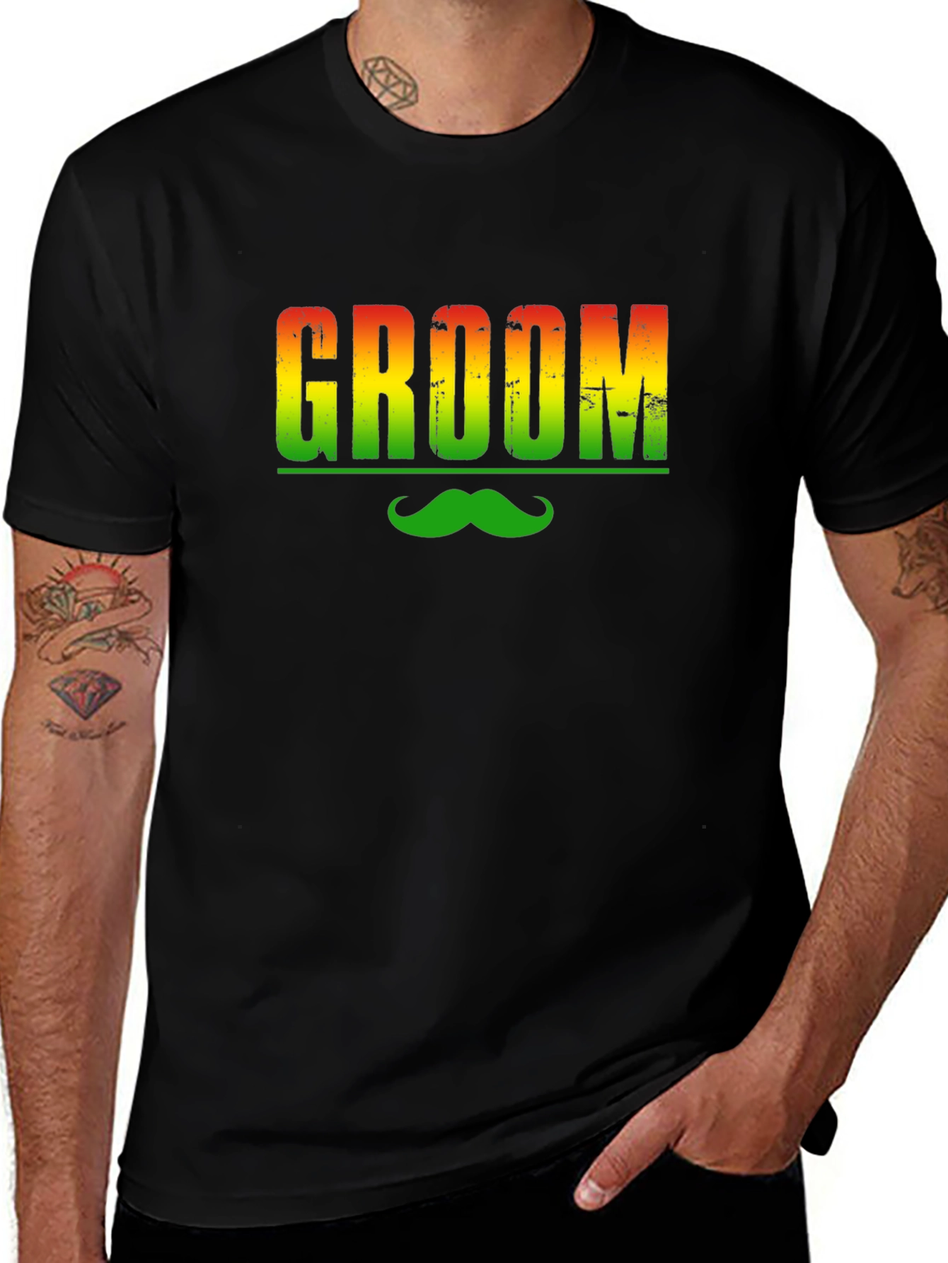 Variant 24 of Groom Rasta Color Graphic T-Shirt