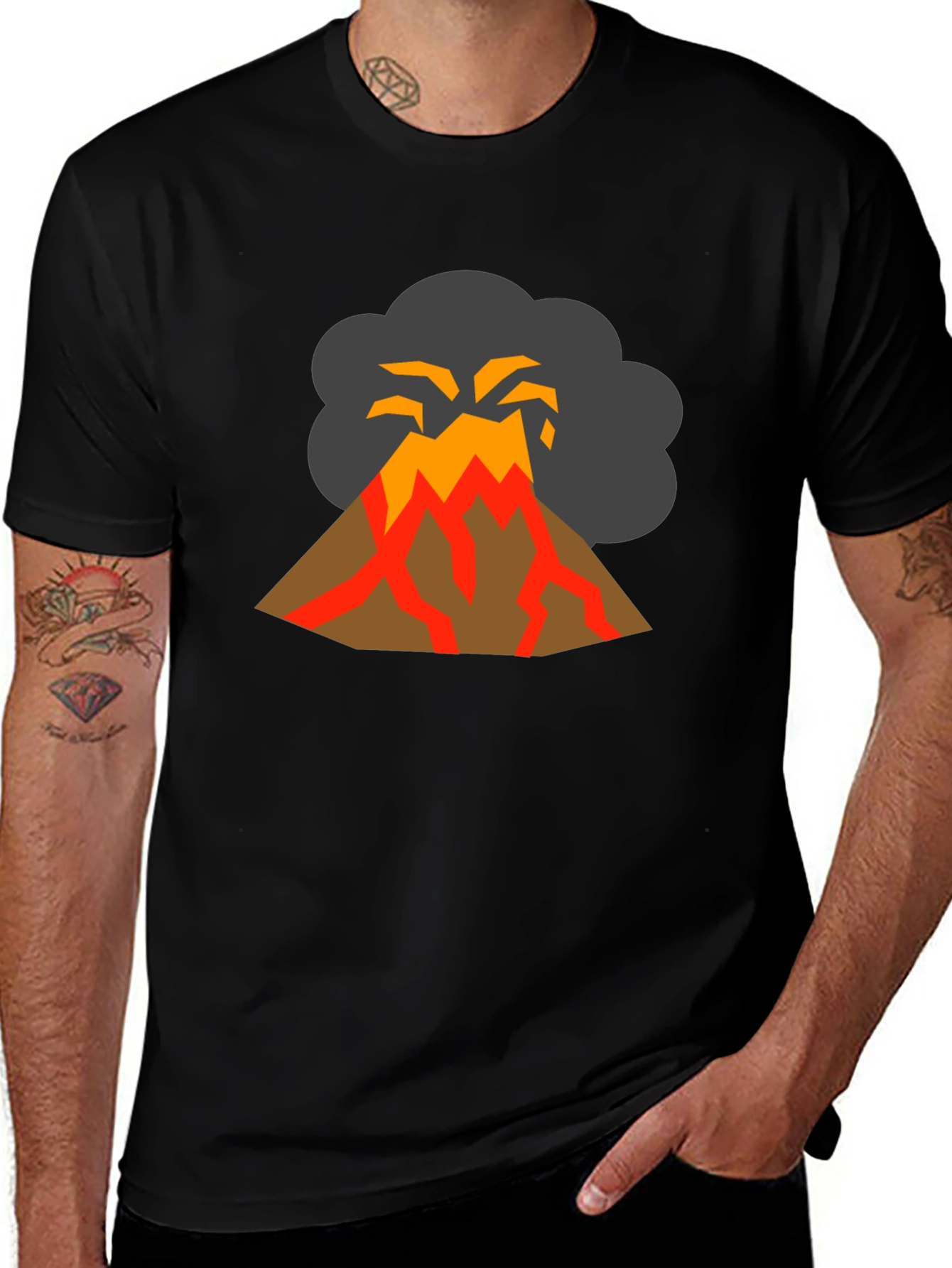 Variant 20 of Volcano Graphic T-Shirt - Lava Explosion Tee
