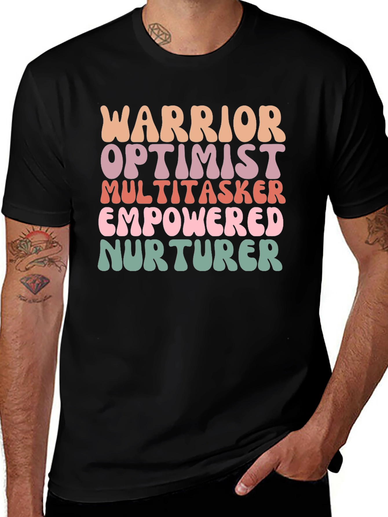 Empowered Woman Tee - Warrior Optimist Nurturer