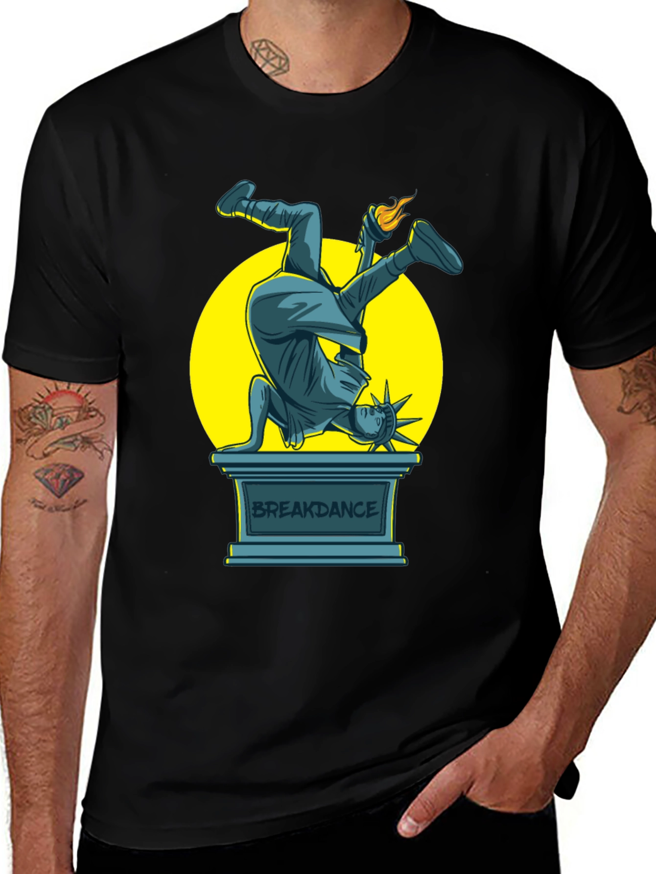 Variant 27 of Breakdance Statue of Liberty Graphic Tee