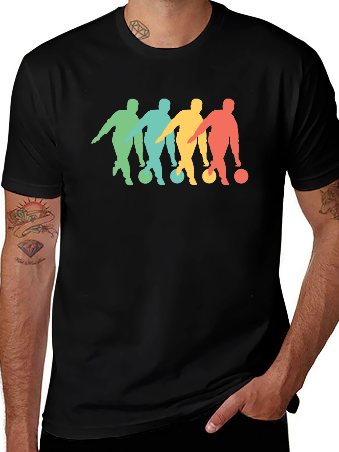 Variant 23 of Retro Bowling Silhouette Graphic Tee