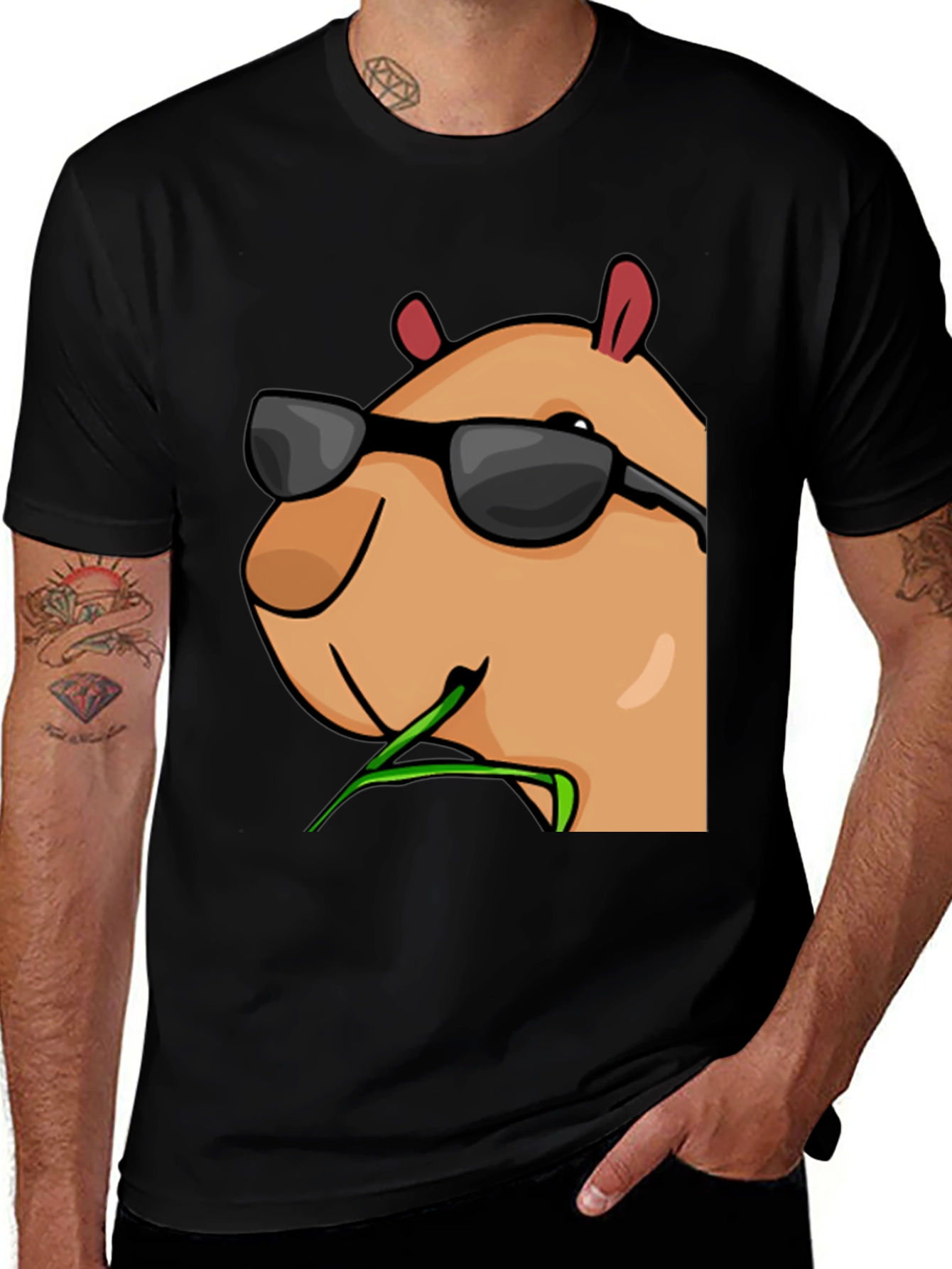 Variant 3 of Cool Capybara T-Shirt - Funny Animal Tee