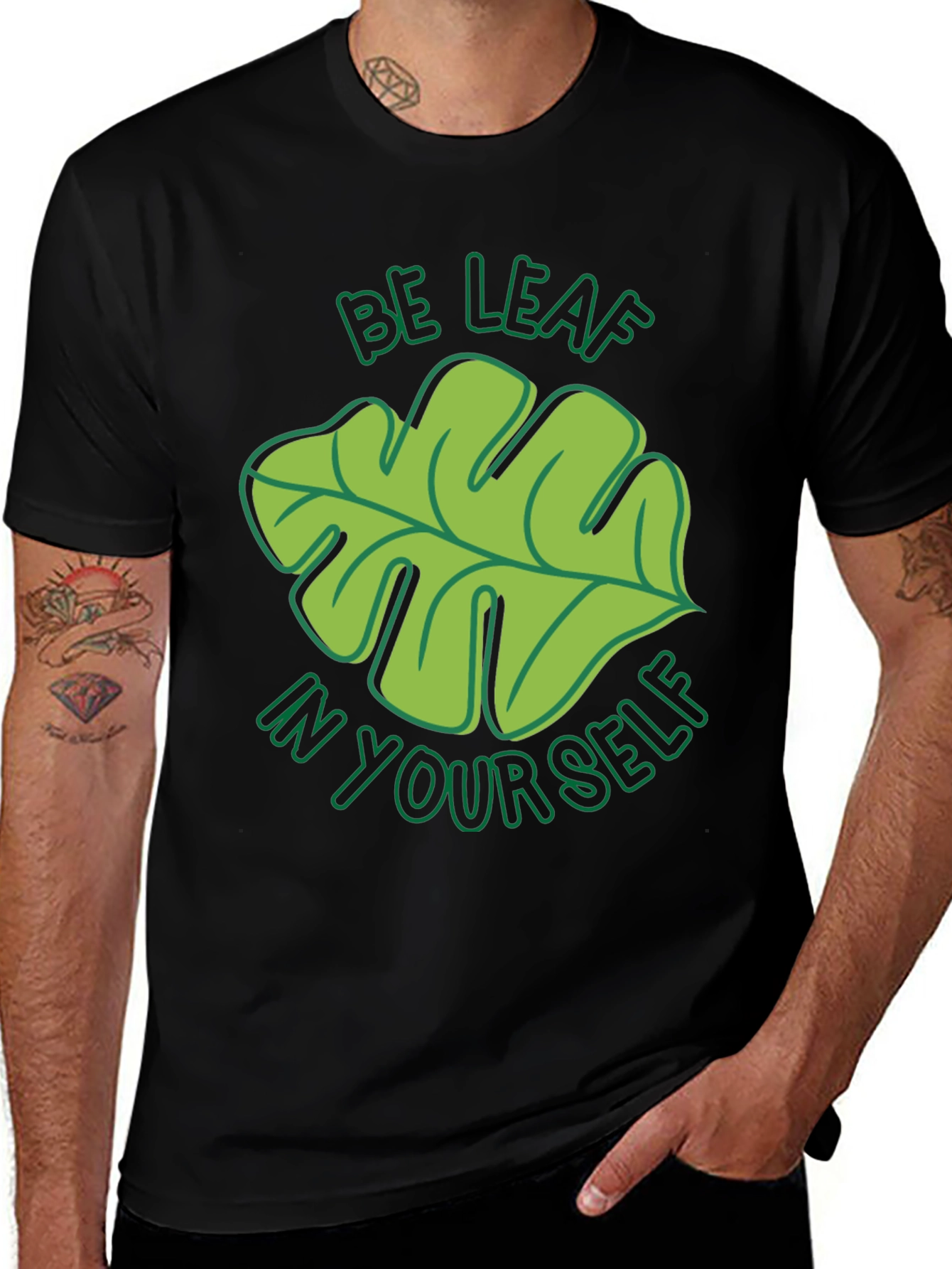 Variant 14 of Be Leaf In Yourself T-Shirt - Fun Graphic Tee
