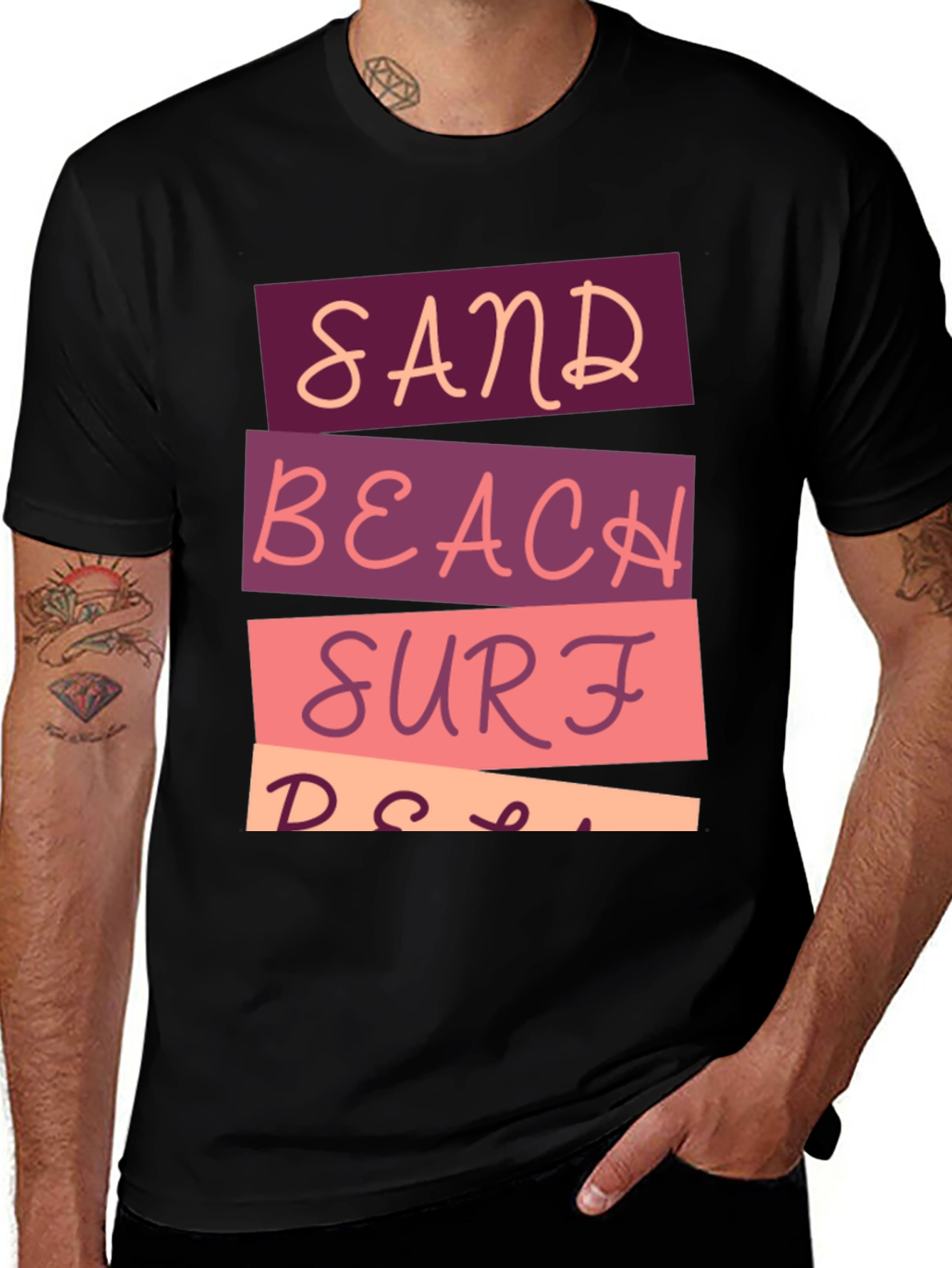 Variant 24 of Sand Beach Surf Repeat T-Shirt
