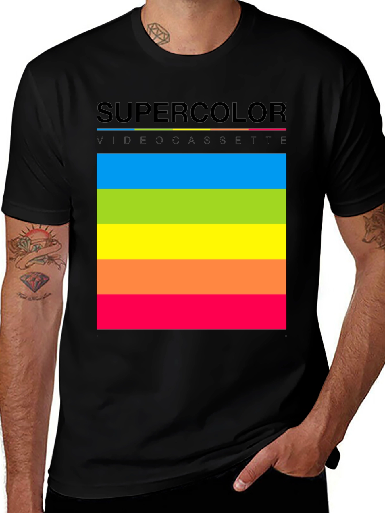 Variant 5 of Retro Supercolor Video Cassette T-Shirt - Vintage Style Tee