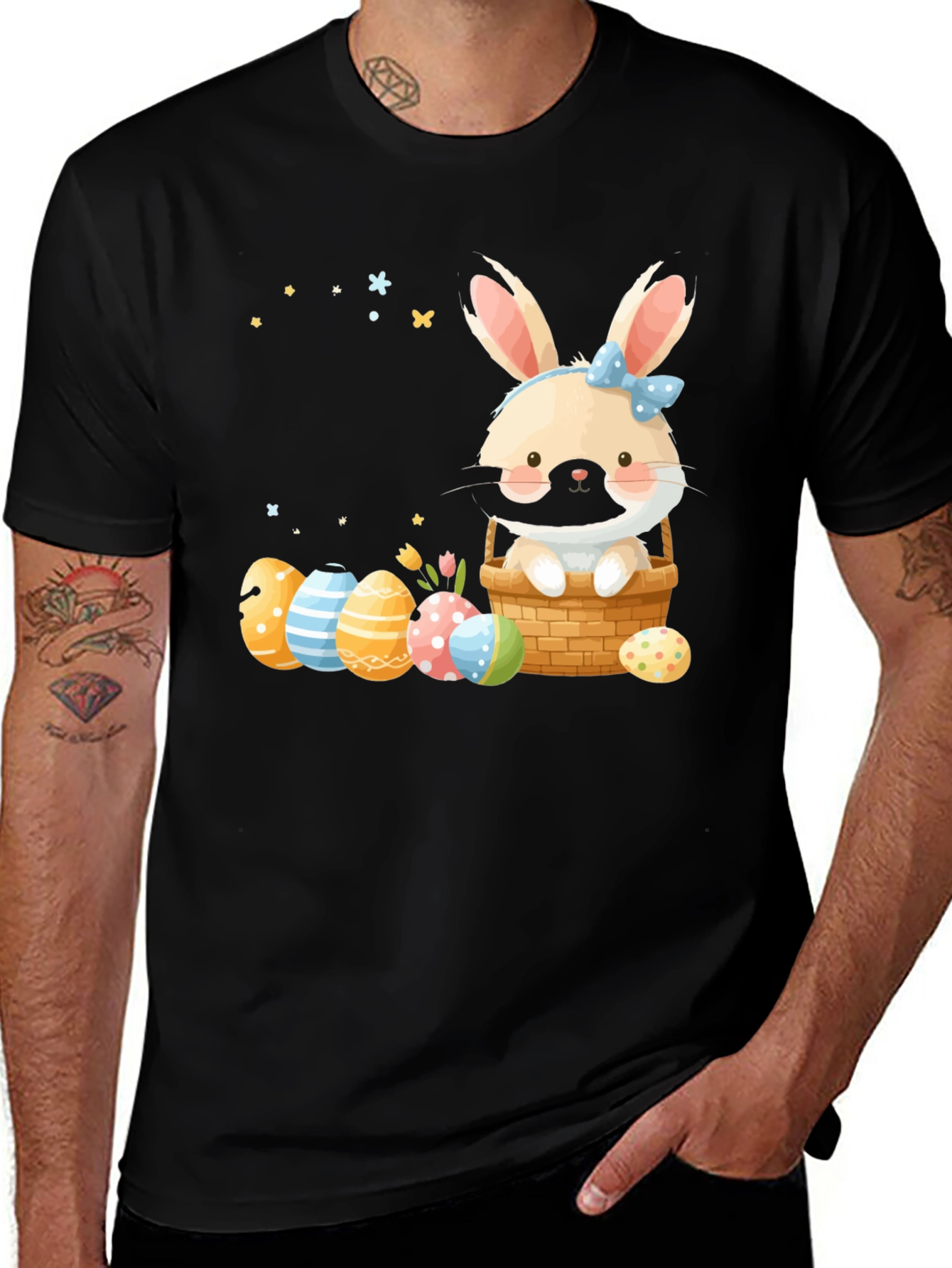 Variant 8 of Easter Bunny Basket Graphic Tee