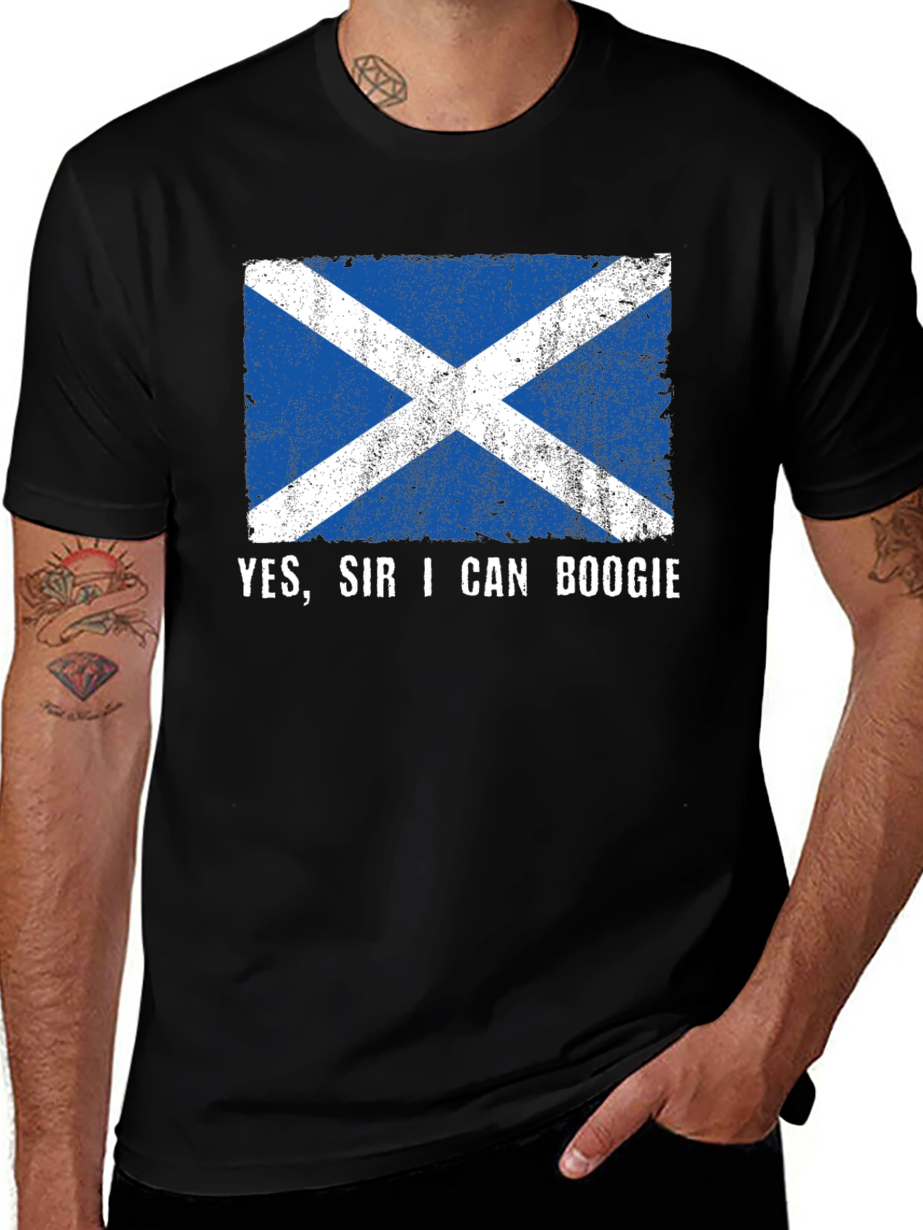 Yes Sir I Can Boogie Scotland Flag T-Shirt
