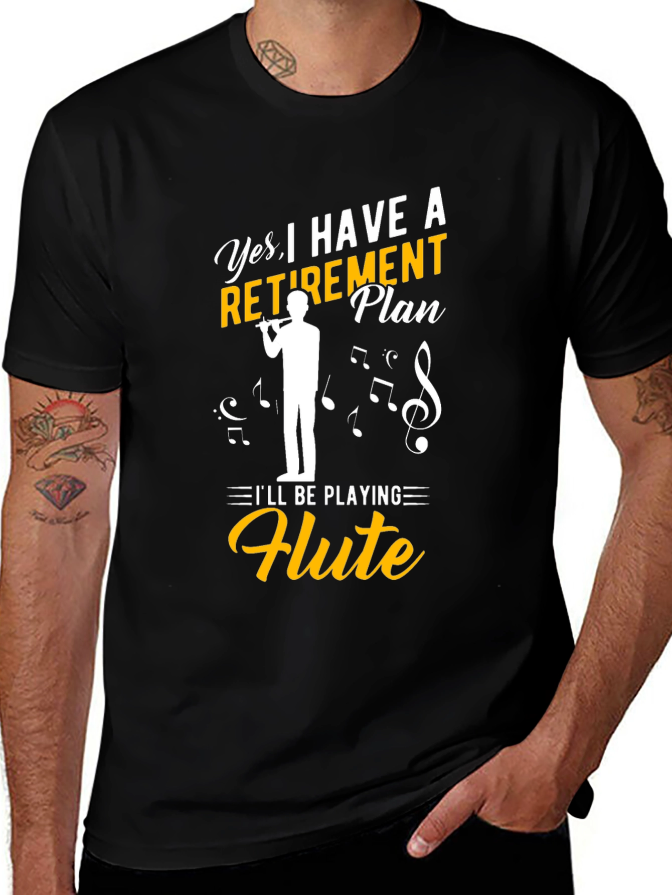 Variant 17 of Retirement Plan Flute Player T-Shirt