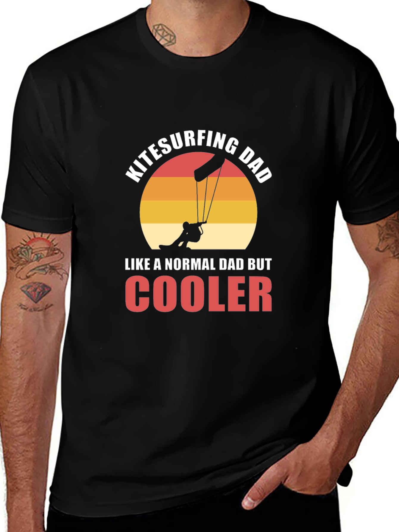 Variant 6 of Kitesurfing Dad Graphic T-Shirt - Cool Father's Day Tee