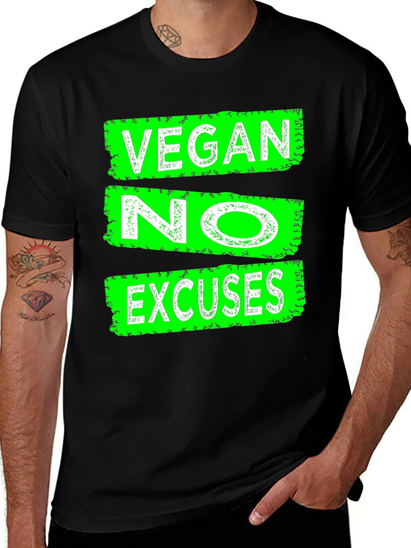 Variant 13 of Vegan No Excuses Graphic T-Shirt - Black