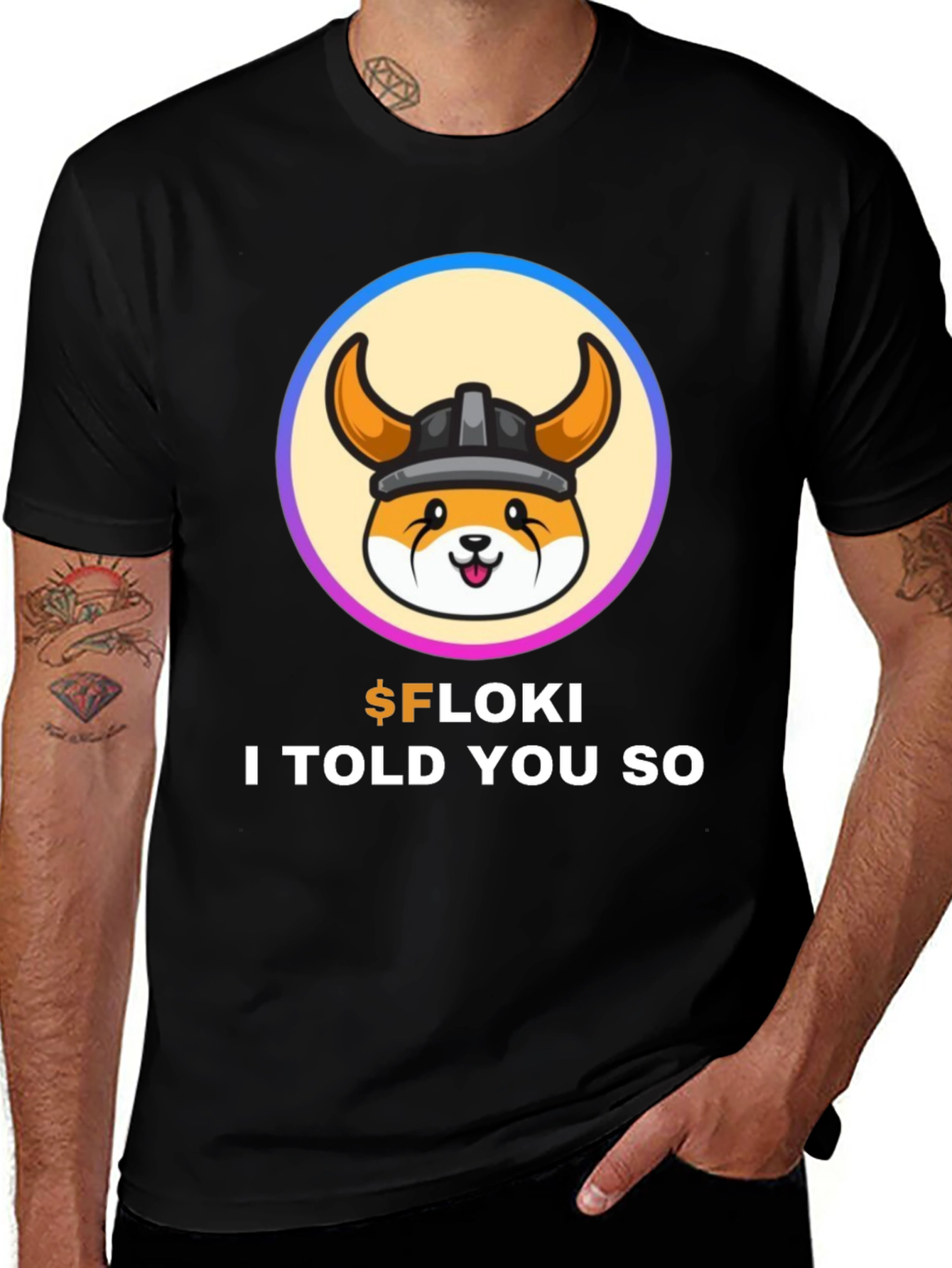 Variant 8 of Floki I Told You So T-Shirt - Crypto Meme Tee