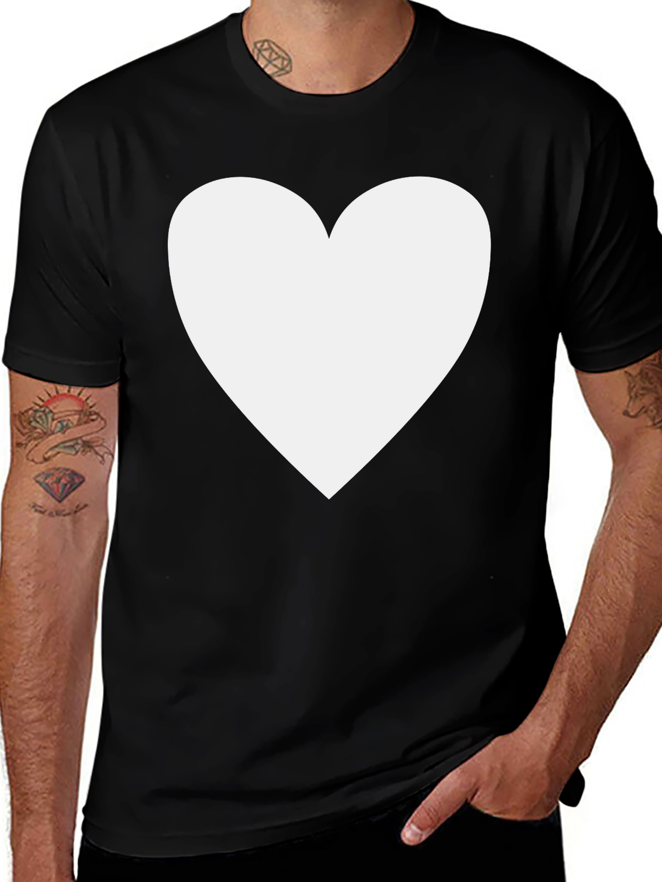 Variant 17 of Heart Graphic T-Shirt - Soft Cotton Blend