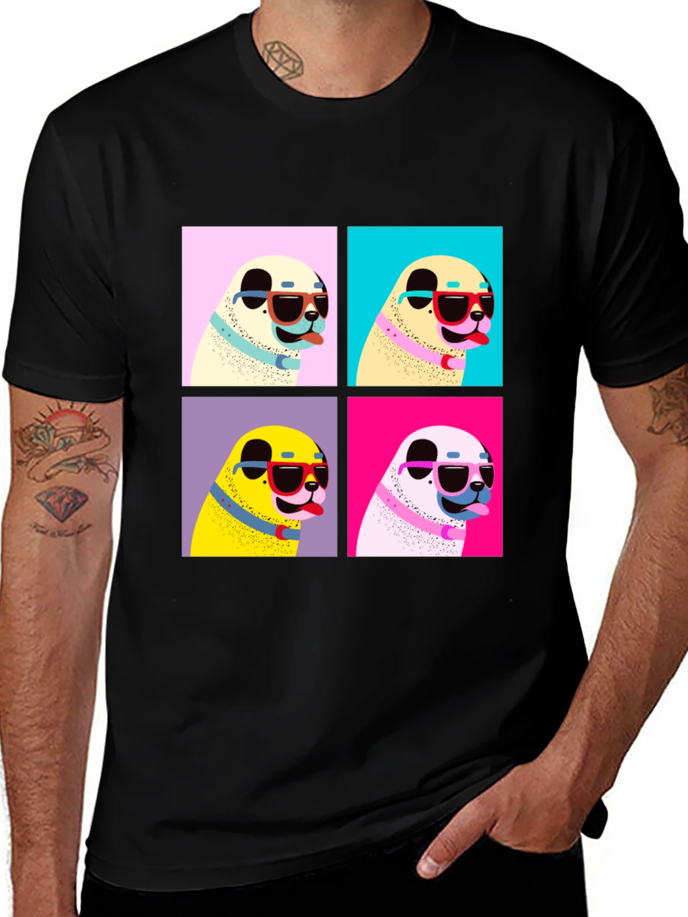 Variant 18 of Cool Dog Pop Art T-Shirt