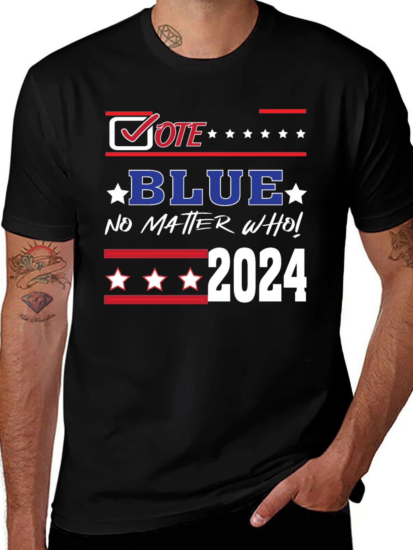 Vote Blue 2024 T-Shirt - No Matter Who!