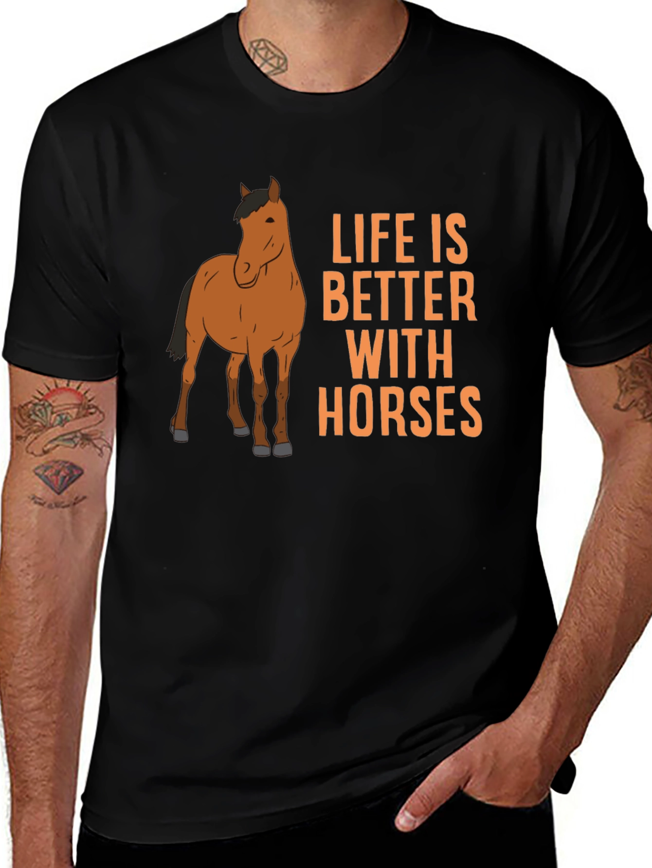 Variant 4 of Life is Better with Horses Graphic T-Shirt