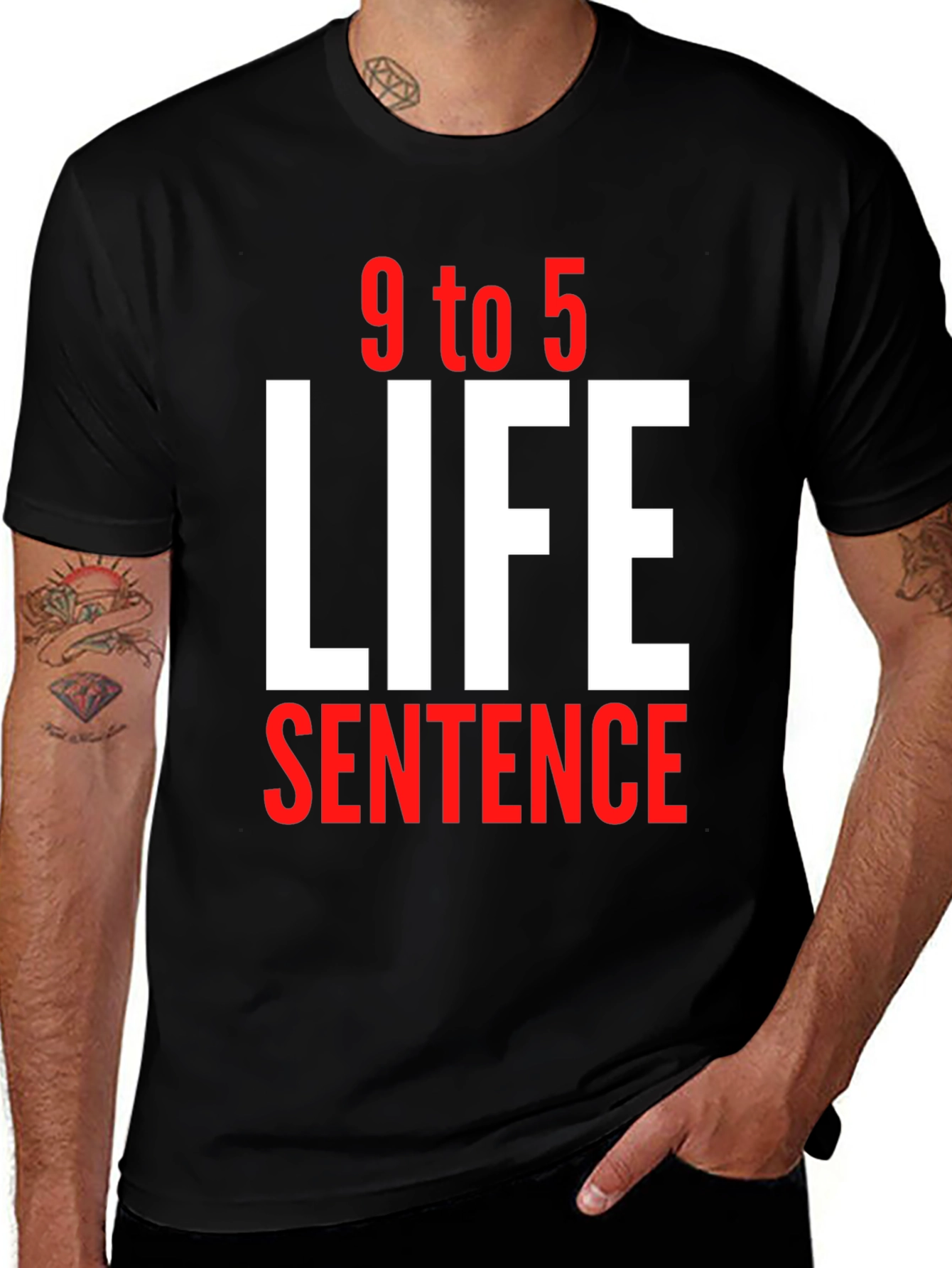 Variant 7 of 9 to 5 Life Sentence Graphic T-Shirt