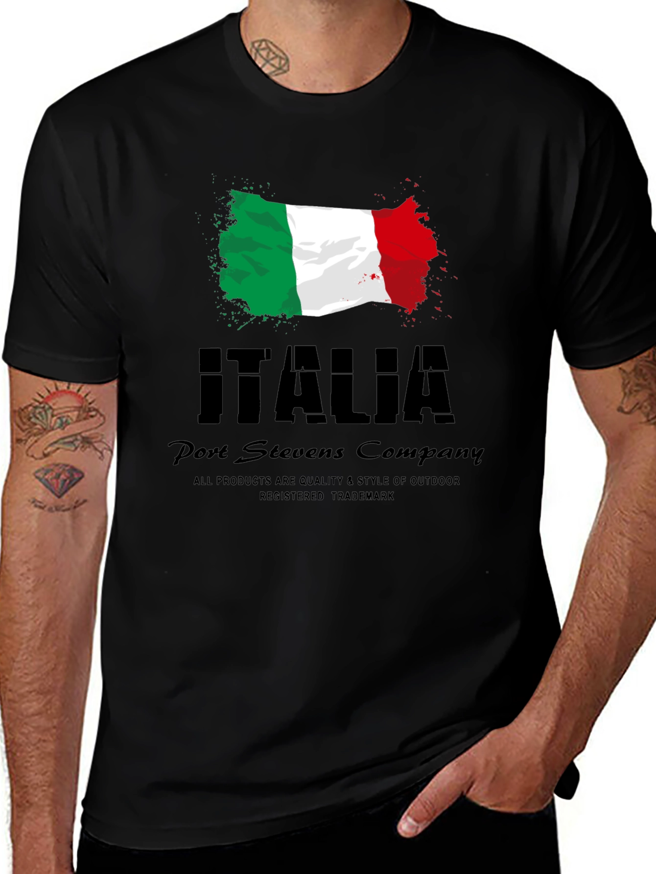 Italia Flag T-Shirt - Port Stevens Company