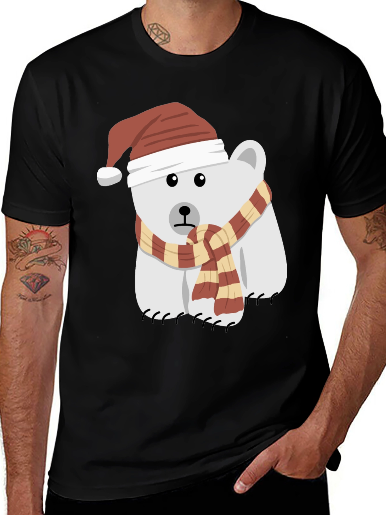Variant 13 of Festive Polar Bear T-Shirt - Holiday Cheer