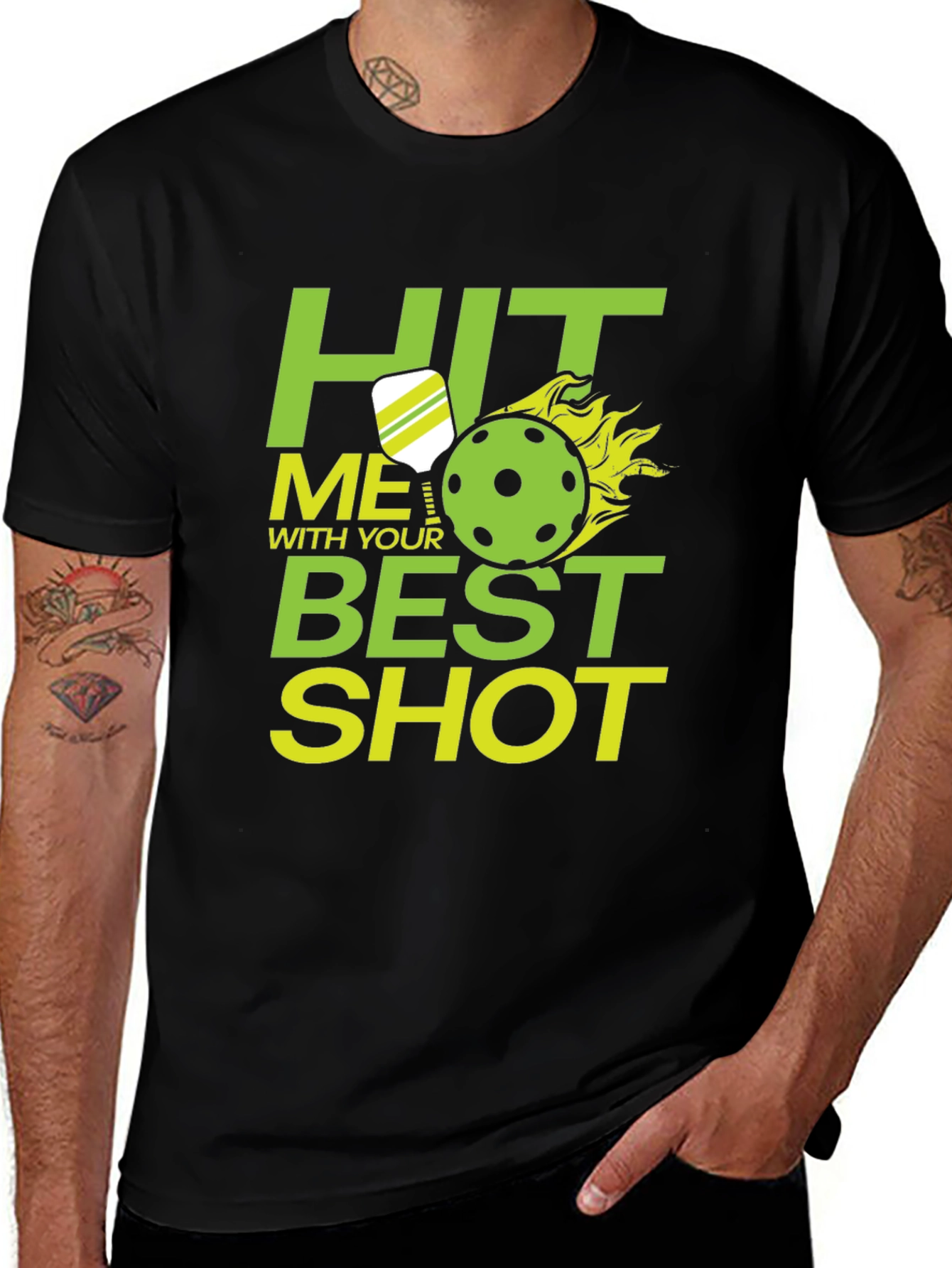 Variant 10 of Pickleball Hit Me With Your Best Shot T-Shirt